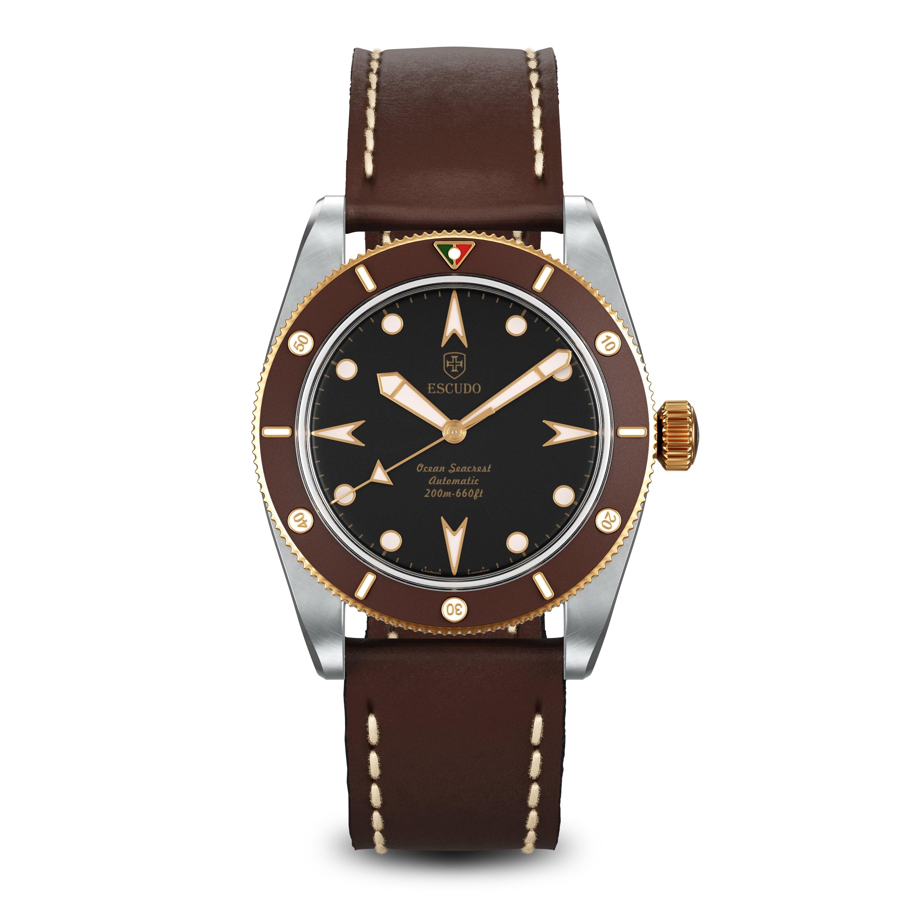 Escudo Watches Chocolate Bronze - Brown Leather - 39mm
