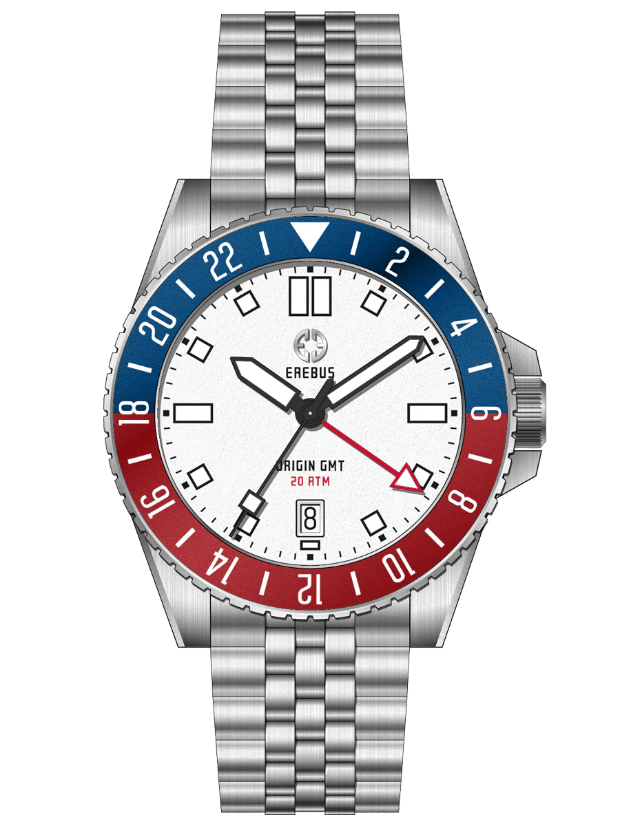 Erebus Watches ORIGIN GMT Premium White