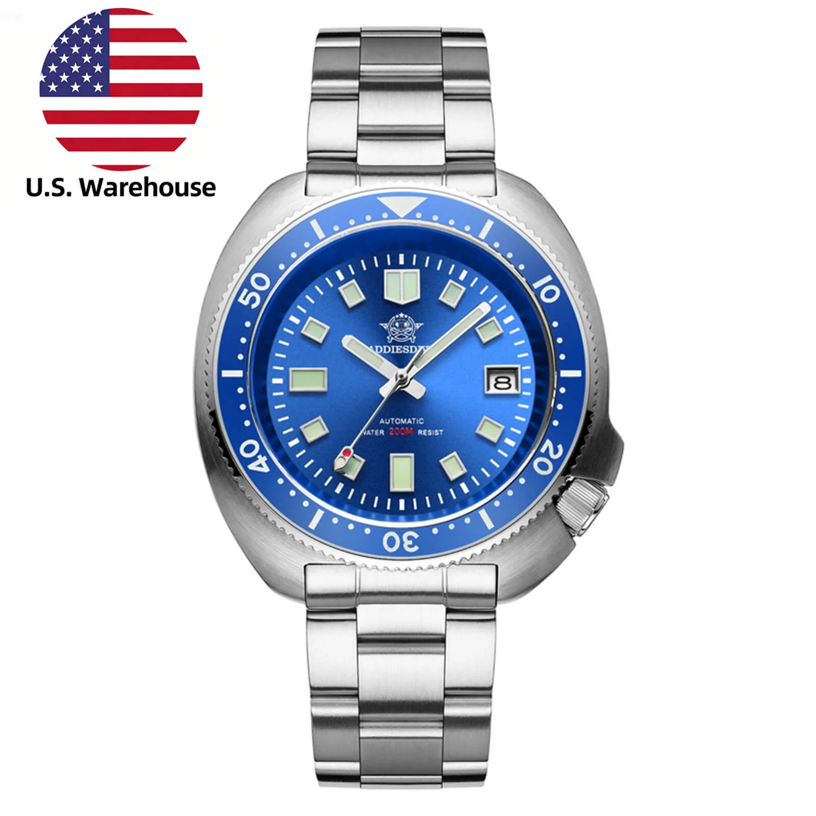 Addiesdive U.S. Warehouse -ADDIESDIVE® Captain Willard Automatic Dive Watch 200M( MY-H8)