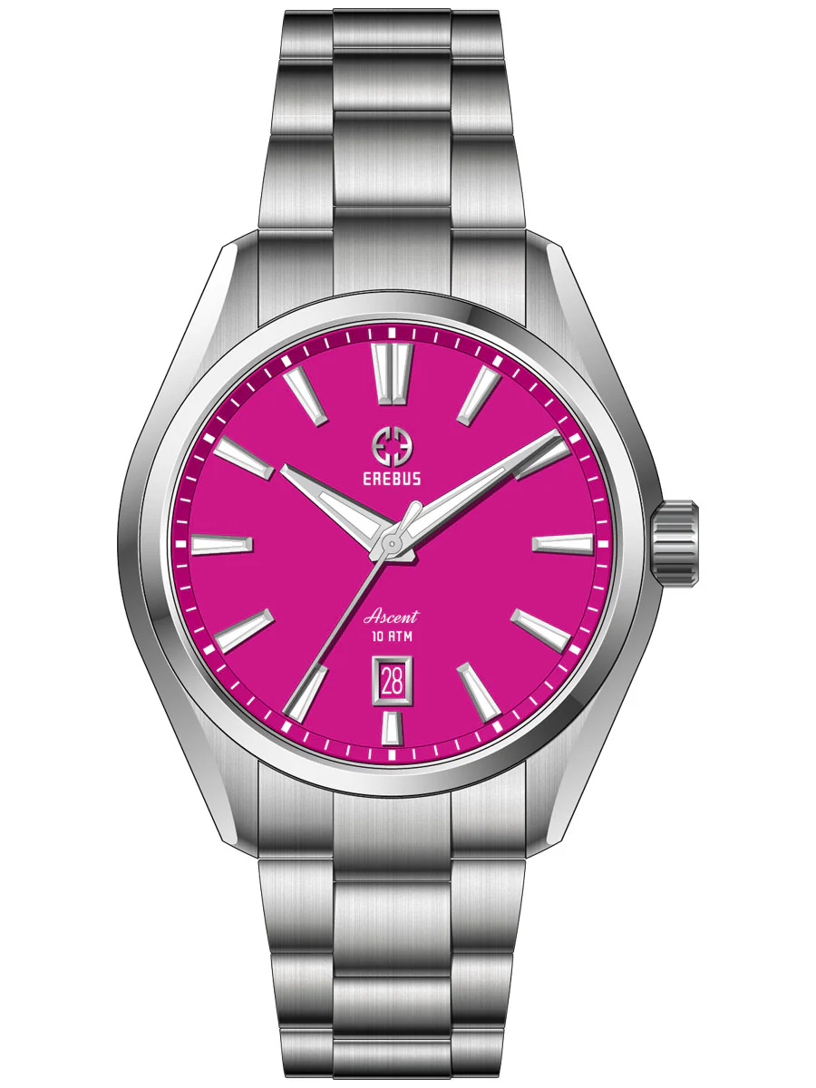 Erebus Watches ASCENT 41 Pink Enamel