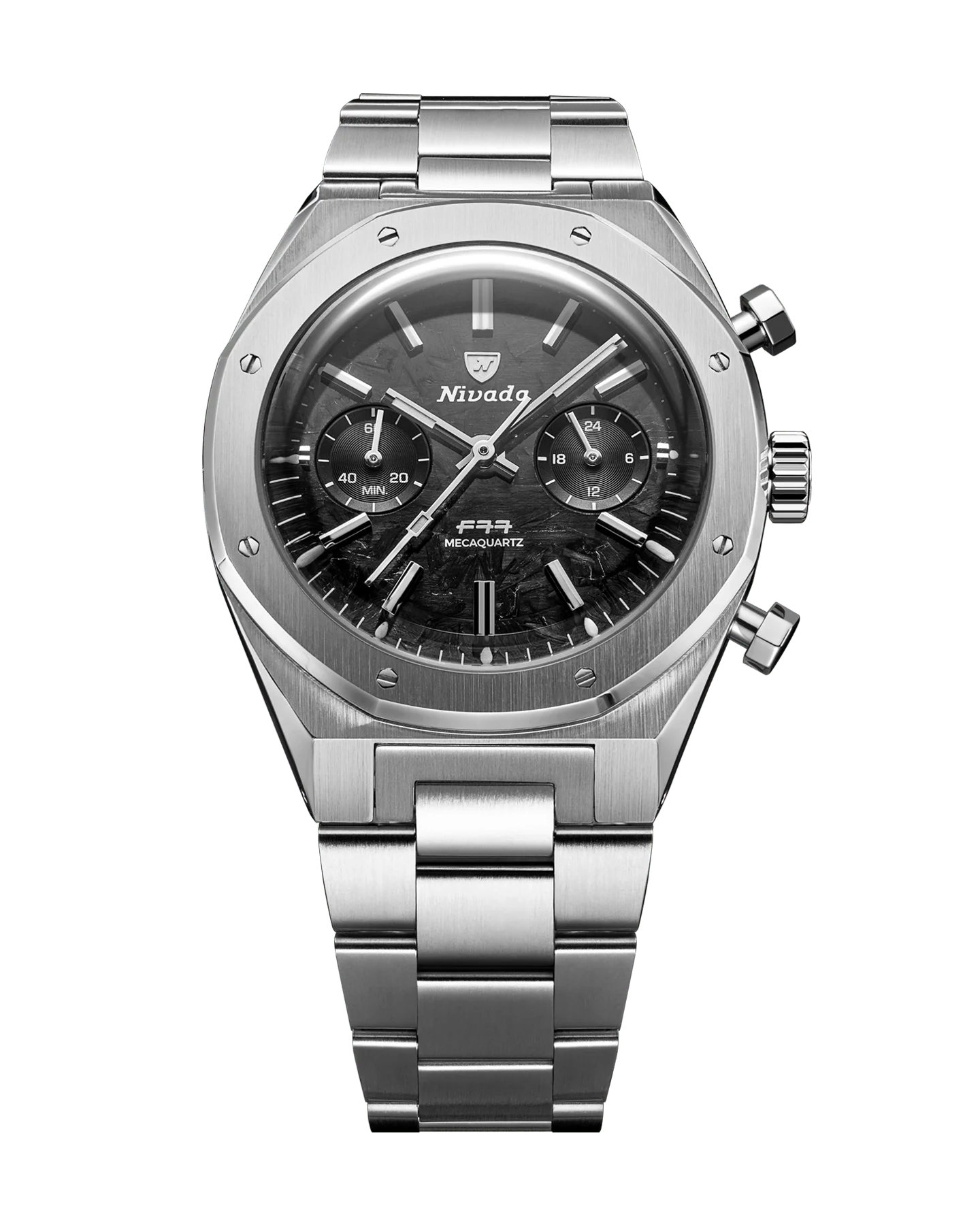 Nivada Grenchen F77 SST CHRONO MECAQUARTZ CARBON MK2 - 38MM