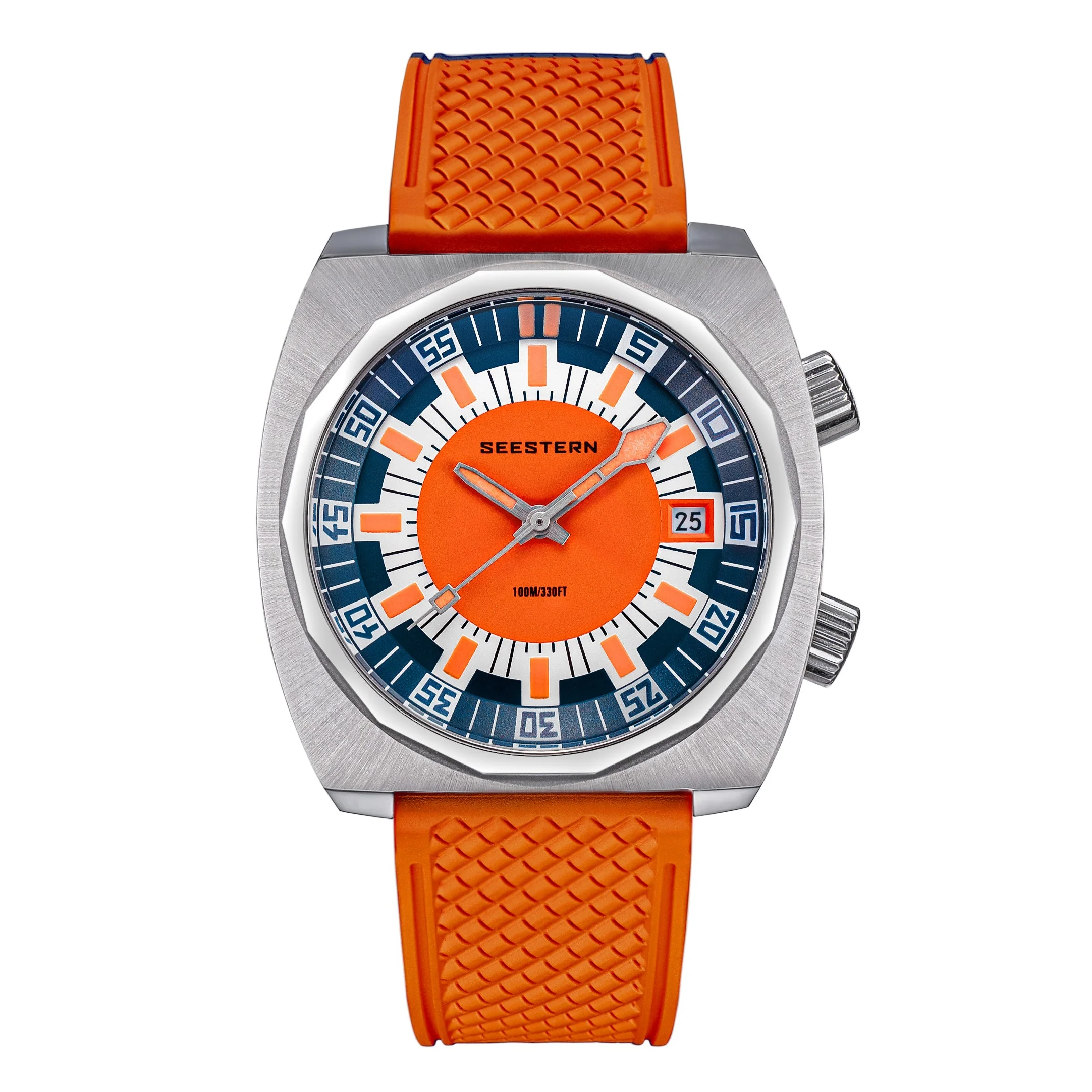 Sugess Seestern S471 Internal Rotating Bezel Orange Dial Automatic