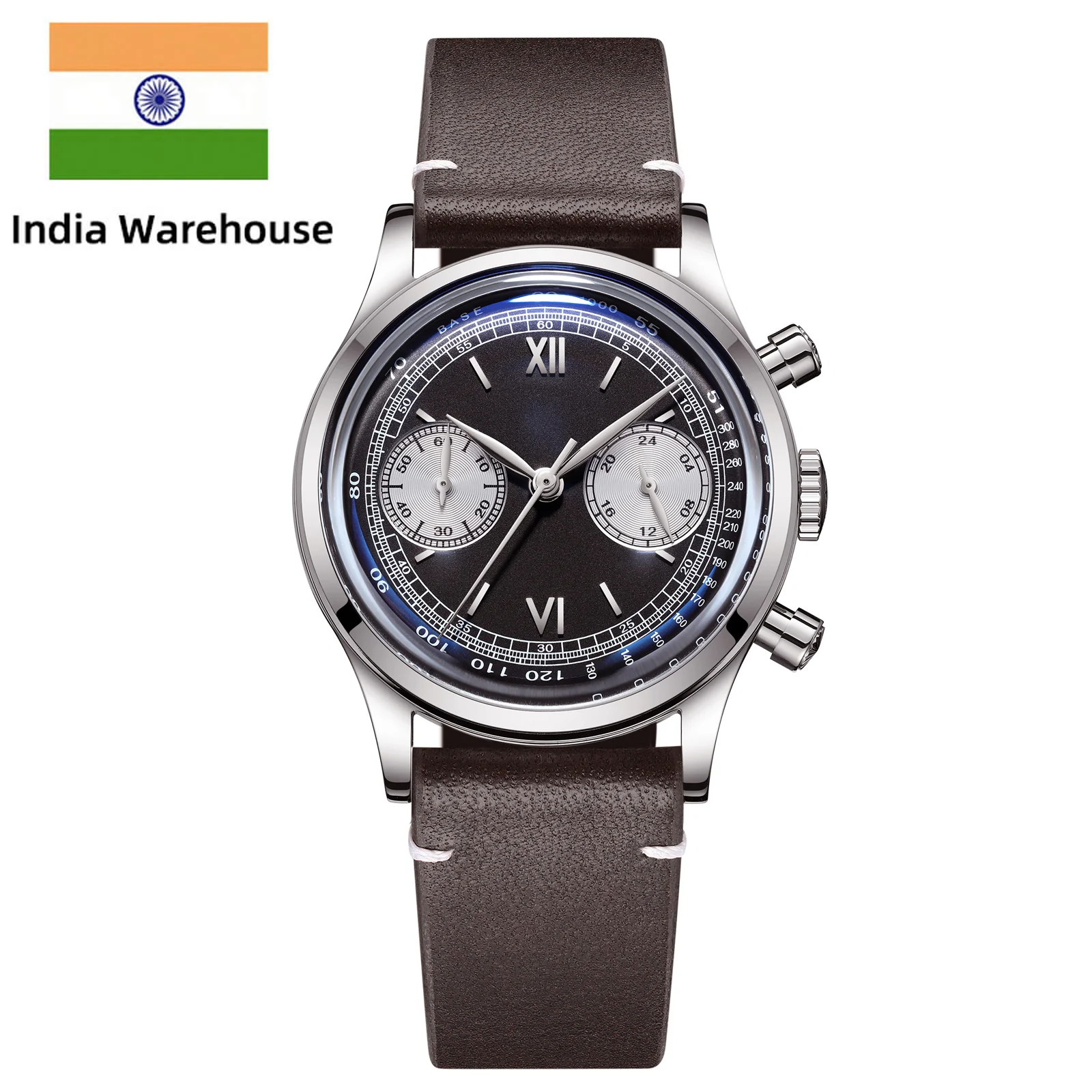 Addiesdive ★India Warehouse★ADDIESDIVE Panda BB Chronograph Retro Men Watch 38mm Quartz Watch