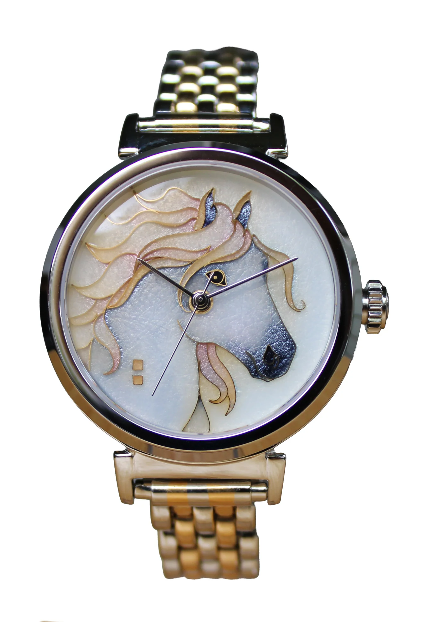 Celeste Watch Company Cloisonné Horse "Lacy" by Merry-Lee Rae - 38mm Swiss Automatic