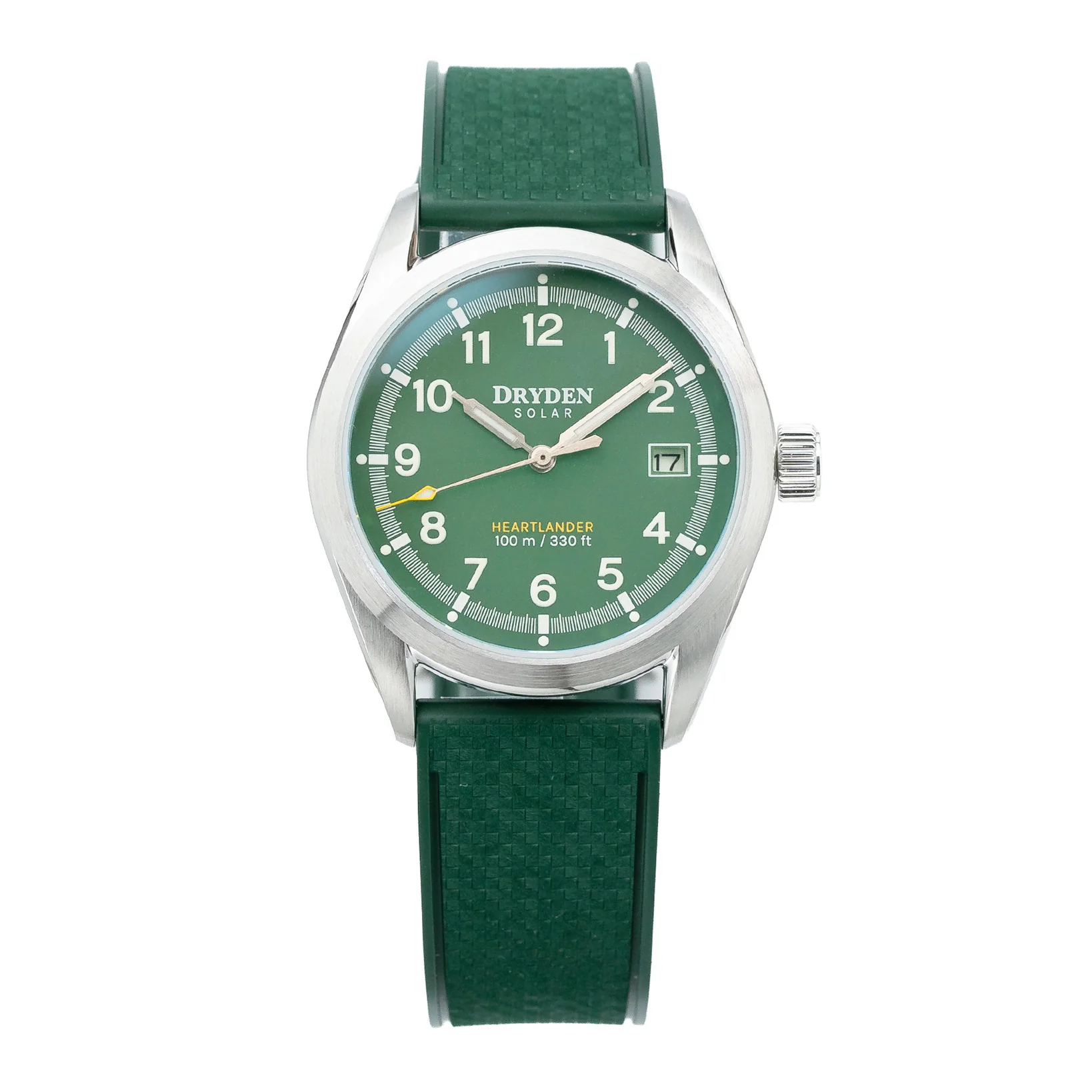 Dryden Watch Company Dryden Heartlander Solar 38mm Field Watch - Forest Green
