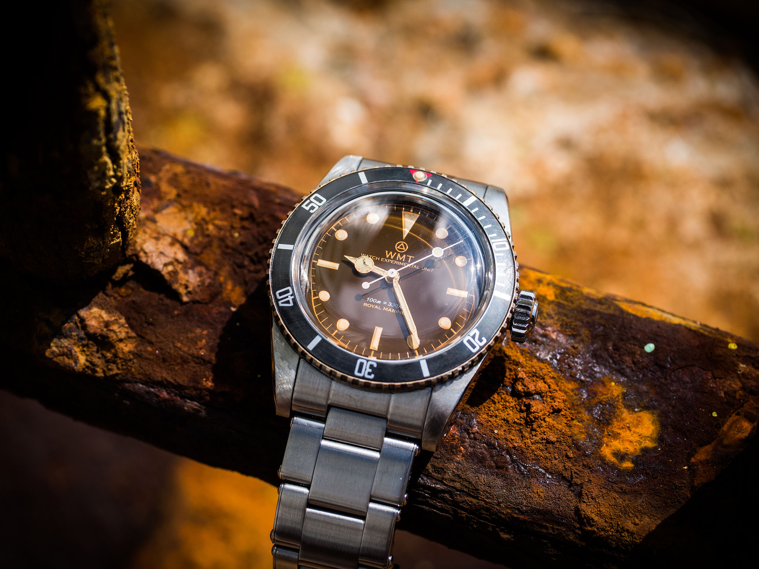 WMT Watches Sea Diver – All Aged With Brass Bezel / Tropical Dial Edition