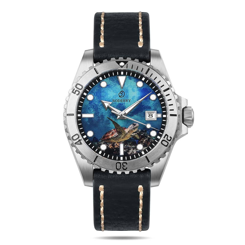 Boderry SEATURTLE.OCEAN(TITANIUM) - Automatic Titanium Diver Watch | SeaTurtle Limited Edition[150]
