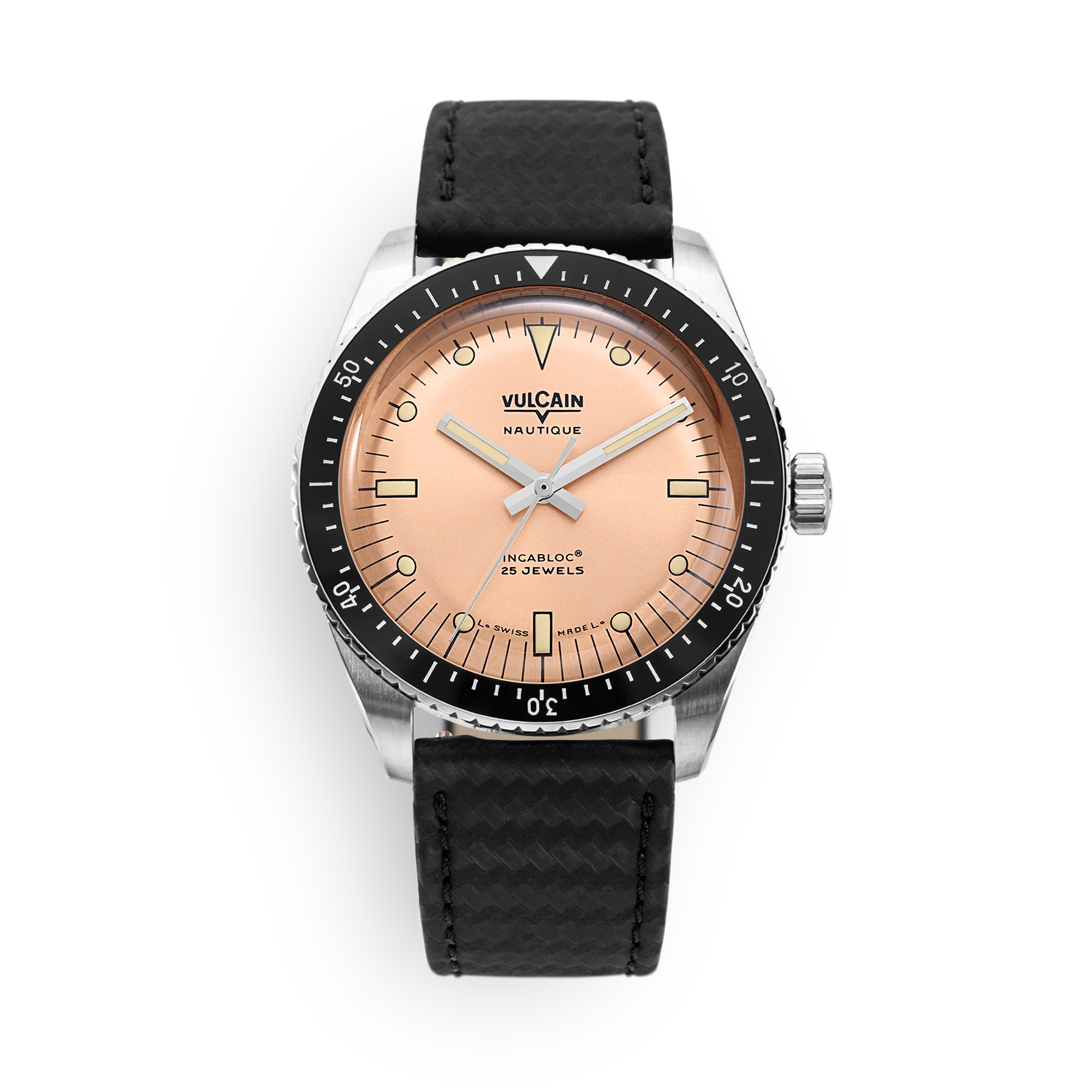 Vulcain Skindiver Nautique - Salmon Beige Luminova