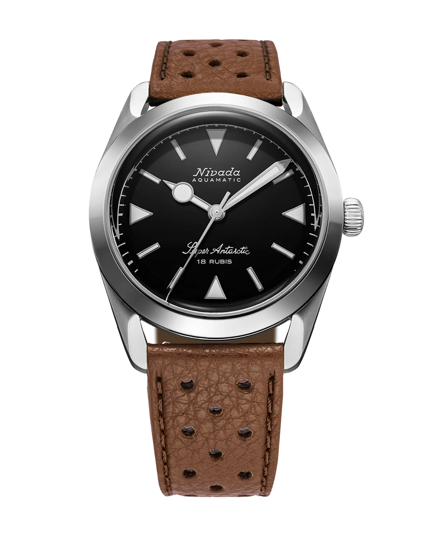 Nivada Grenchen SUPER ANTARCTIC BLACK WHITE LUMINOVA - 35mm