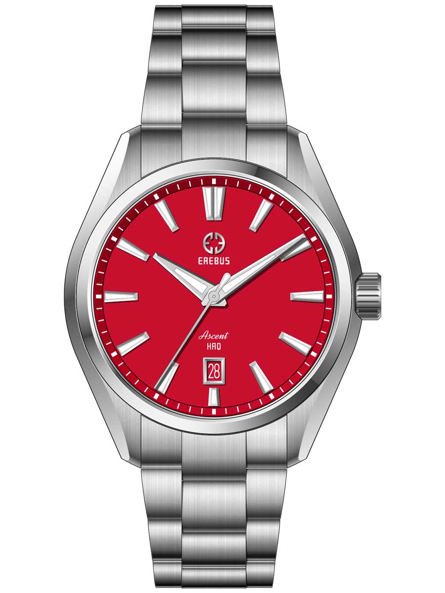 Erebus Watches ASCENT HAQ 41 Red Enamel