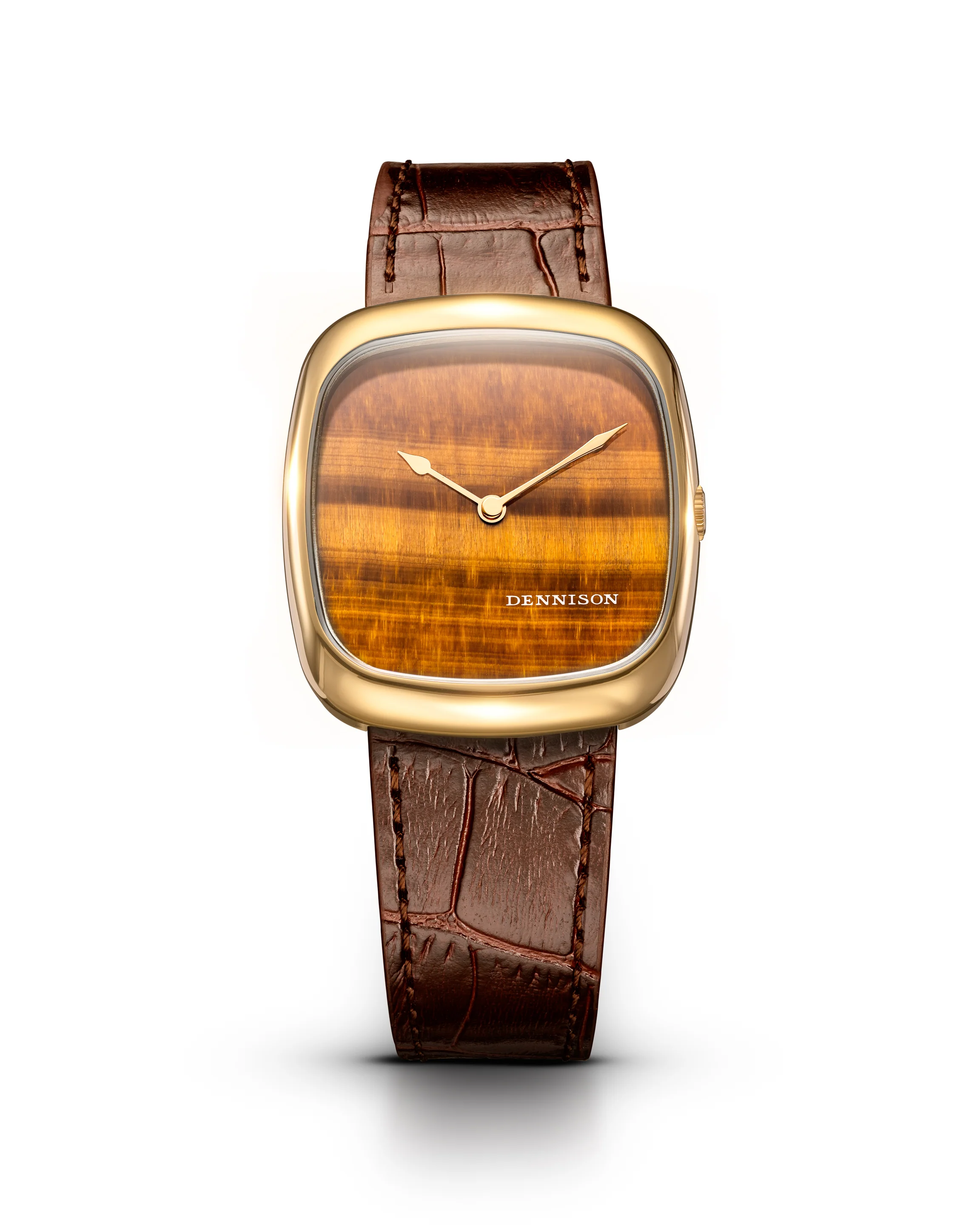 Dennison Natural Stone Tiger Eye In Gold