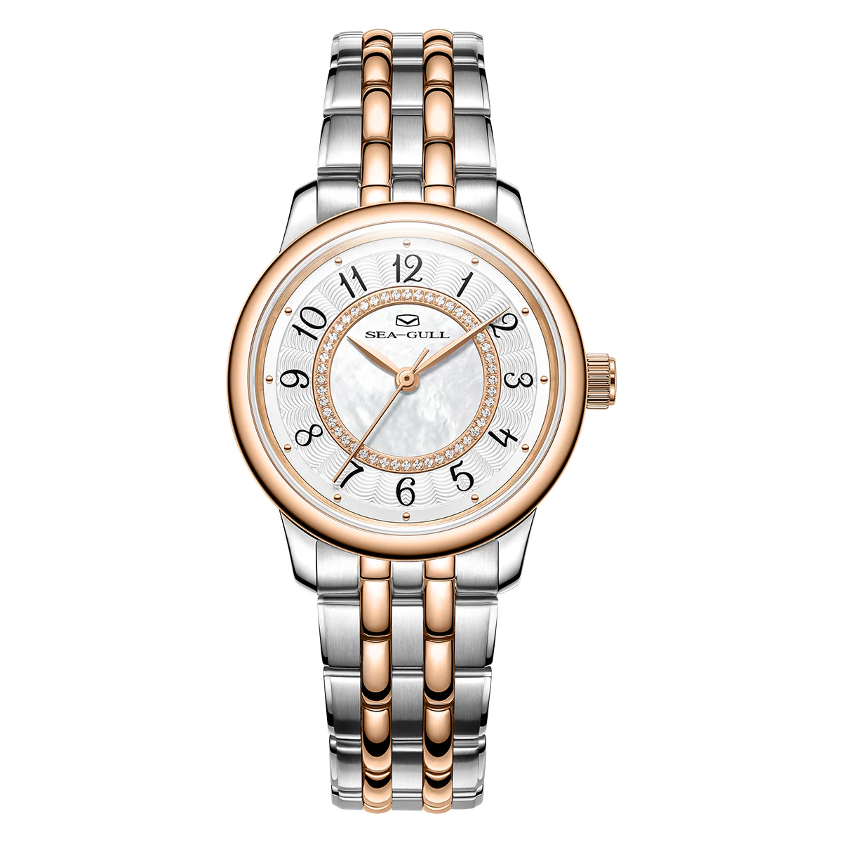 Sea-Gull Ladies Series Concentric Circles Diamond-set Dial Dress Watch 32mm