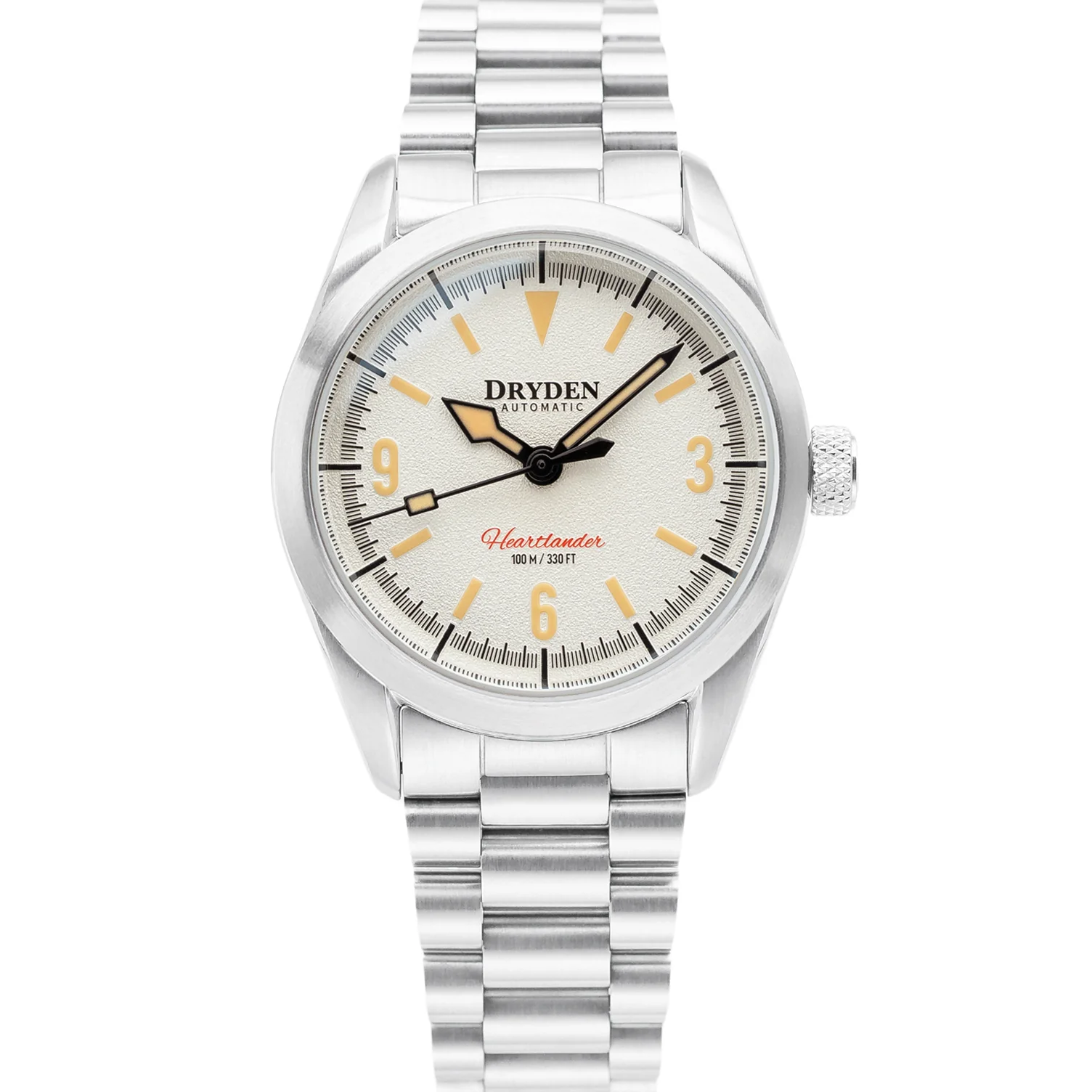 Dryden Watch Company Dryden Heartlander 38mm Automatic Field Watch - Polar Vintage