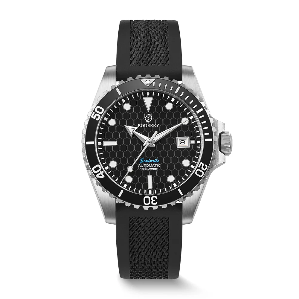 Boderry SEATURTLE.OCEAN(TITANIUM) - Automatic Titanium Diver Watch | Black