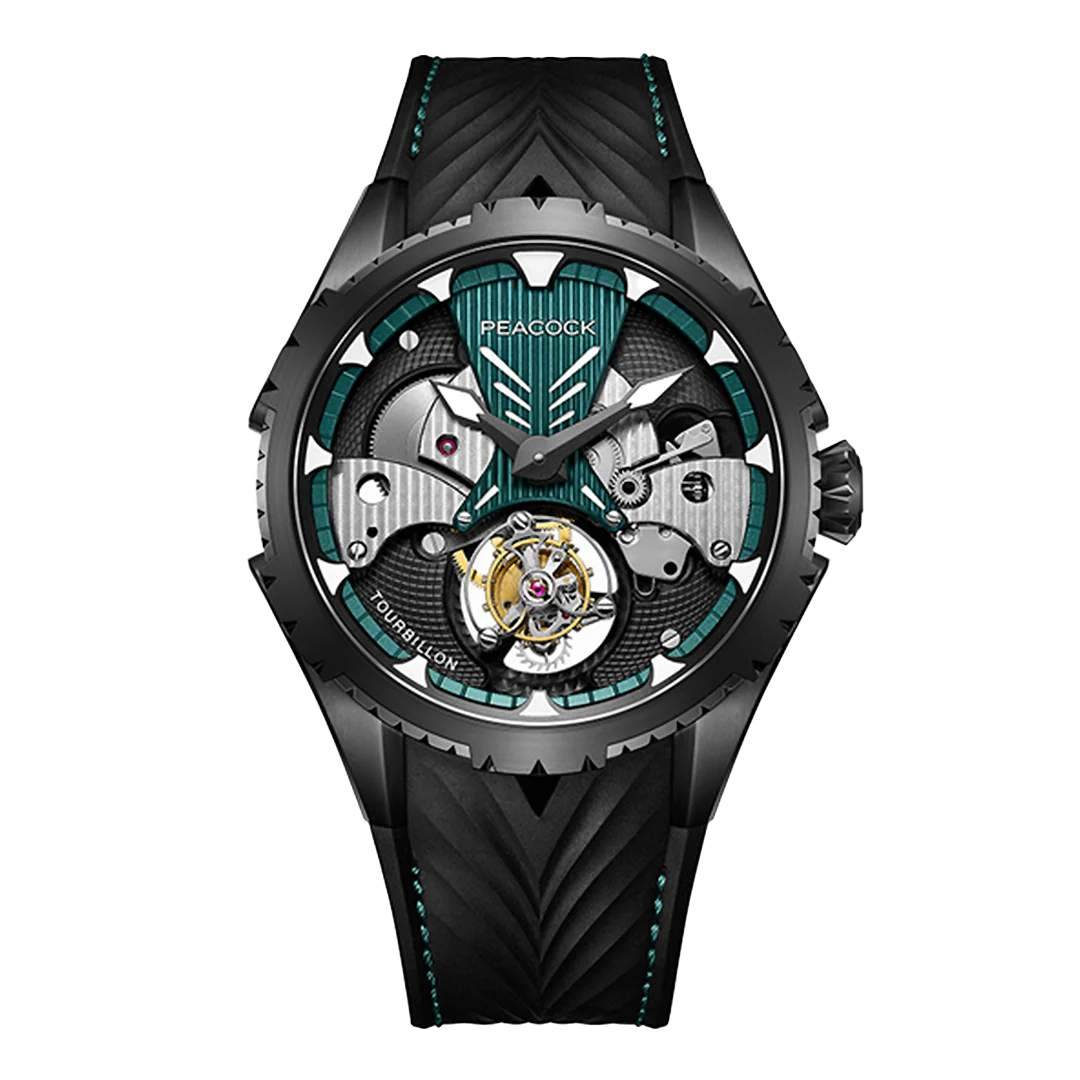 Peacock Peacock Plume Warrior Center Axis Tourbillon Watch