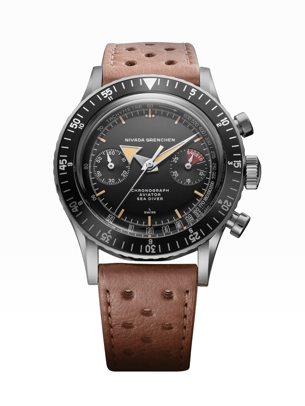 Nivada Grenchen CHRONOGRAPH VALJOUX 23 BROAD ARROW