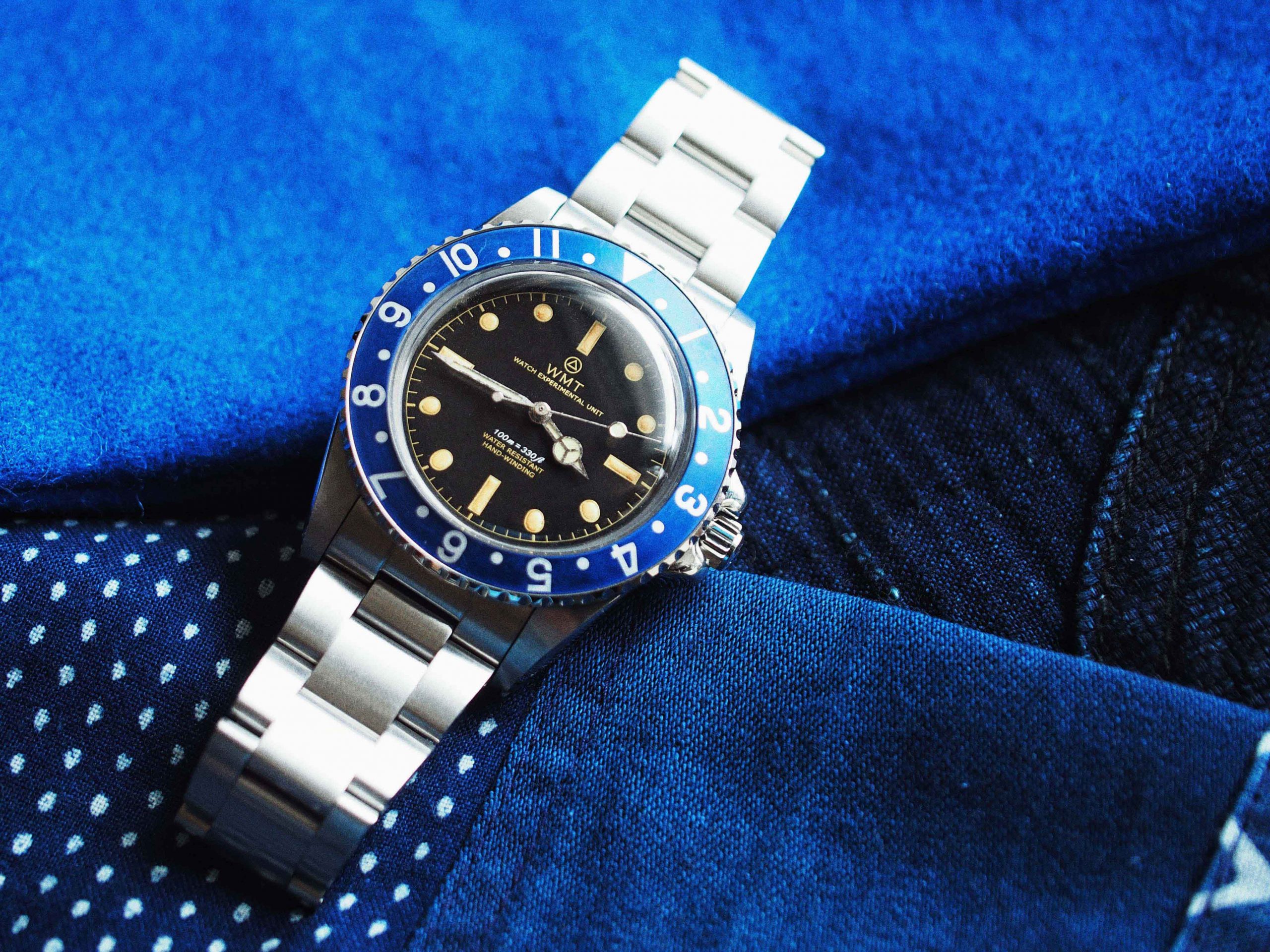 WMT Watches Sanford – Samurai Blue Special Edition ( Aged ) / Metal Band + Nato Strap Set