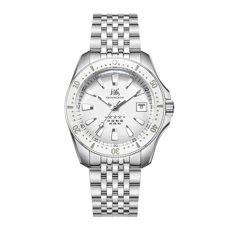 Shanghai Watch Shanghai 114 Military 39mm Dive Watch - Silver Dial
