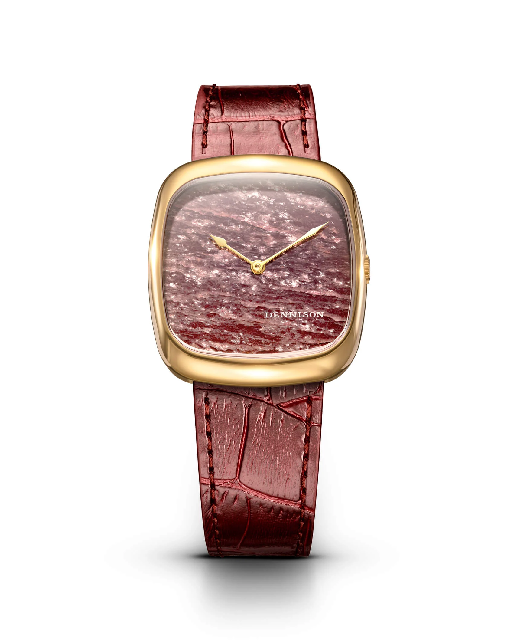 Dennison Natural Rubellite Stone In Gold