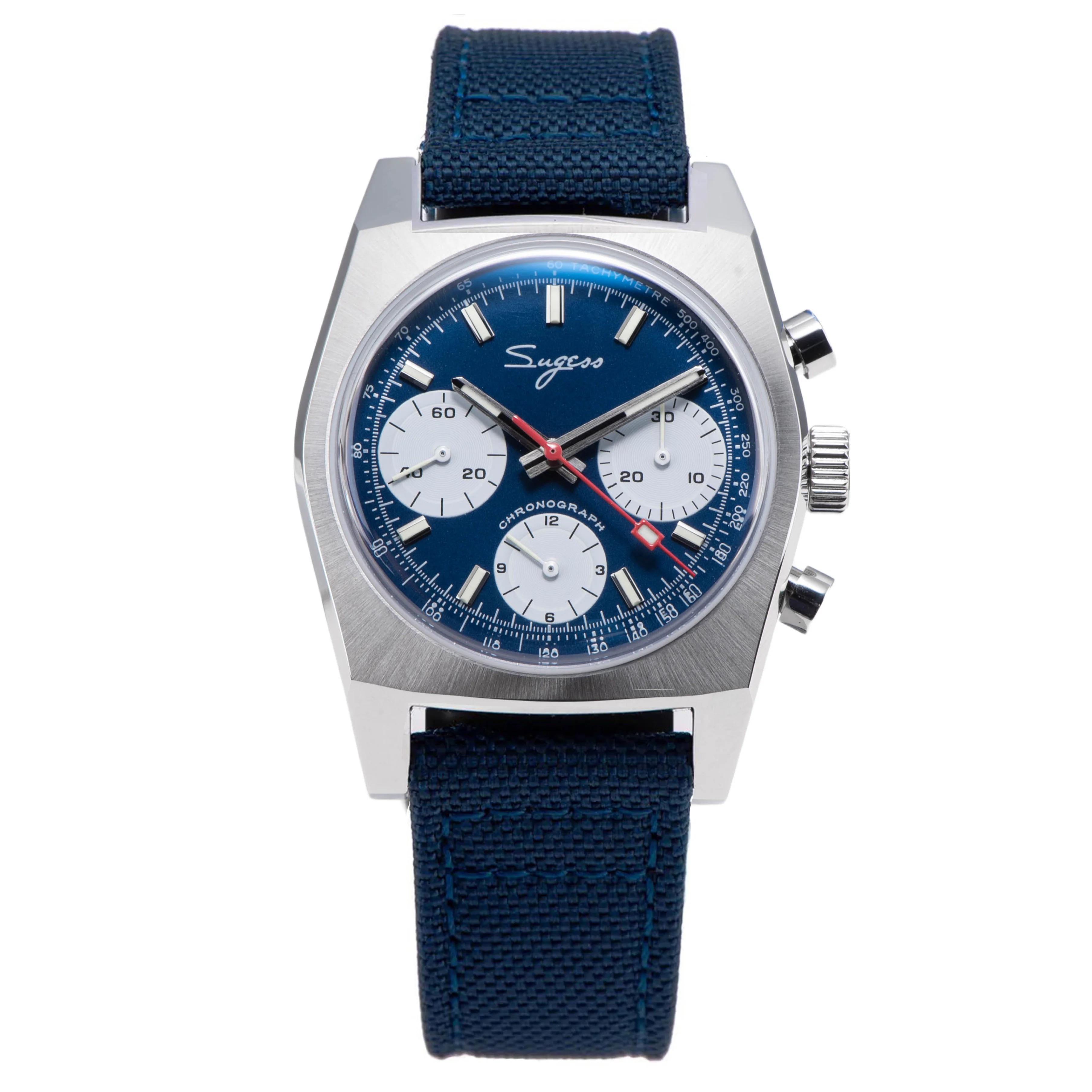 Sugess Chrono Heritage S419 Chronograph Blue Panda Dial