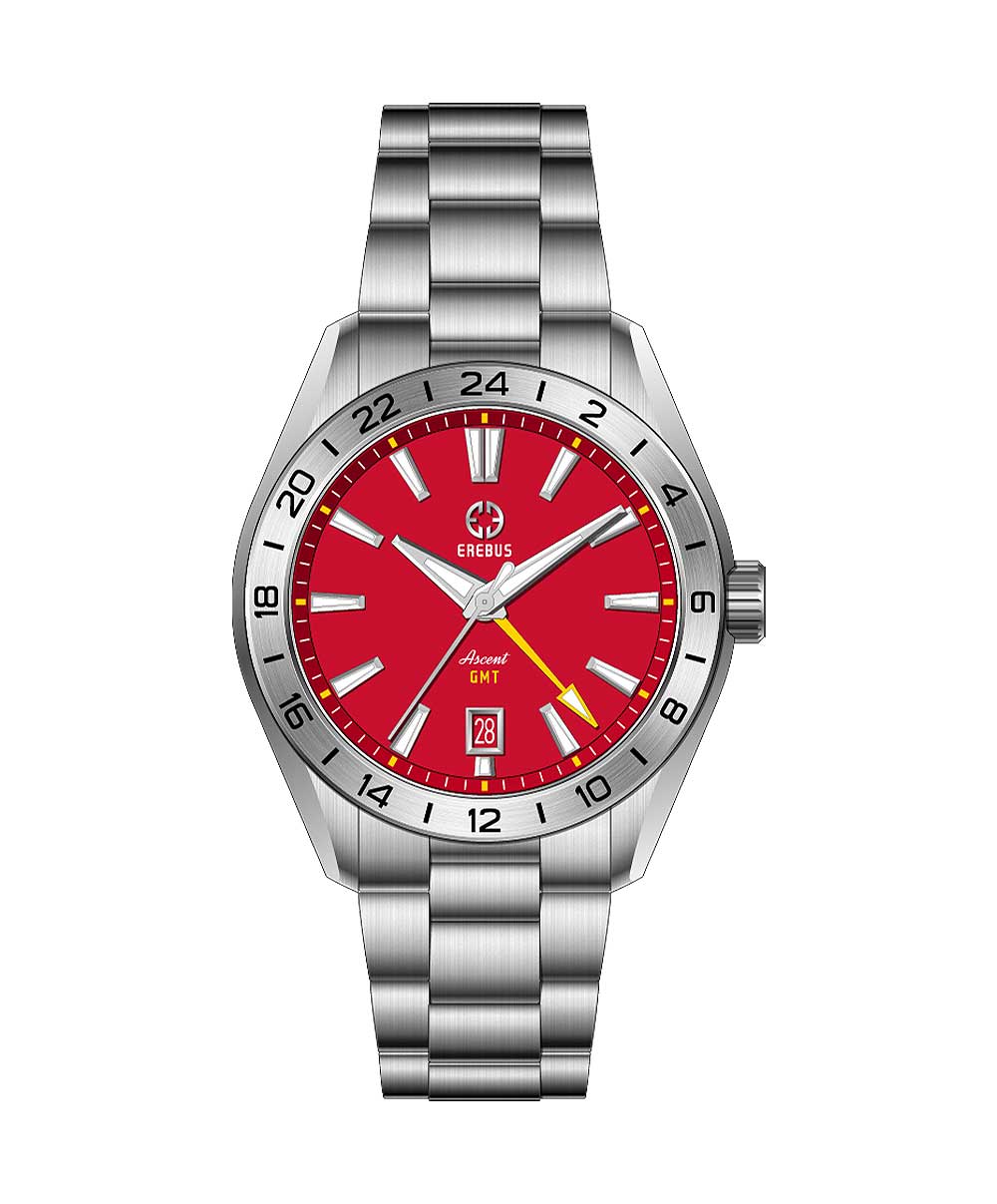 Erebus Watches ASCENT 40 GMT Red