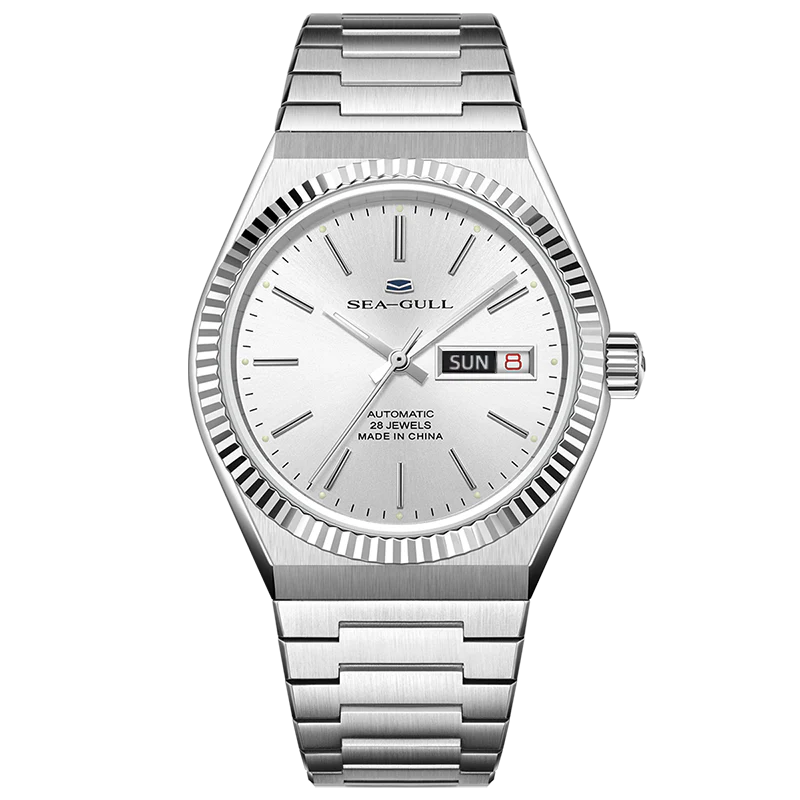 Sea-Gull Bilingual Day-date Calendar Dress Watch 38mm