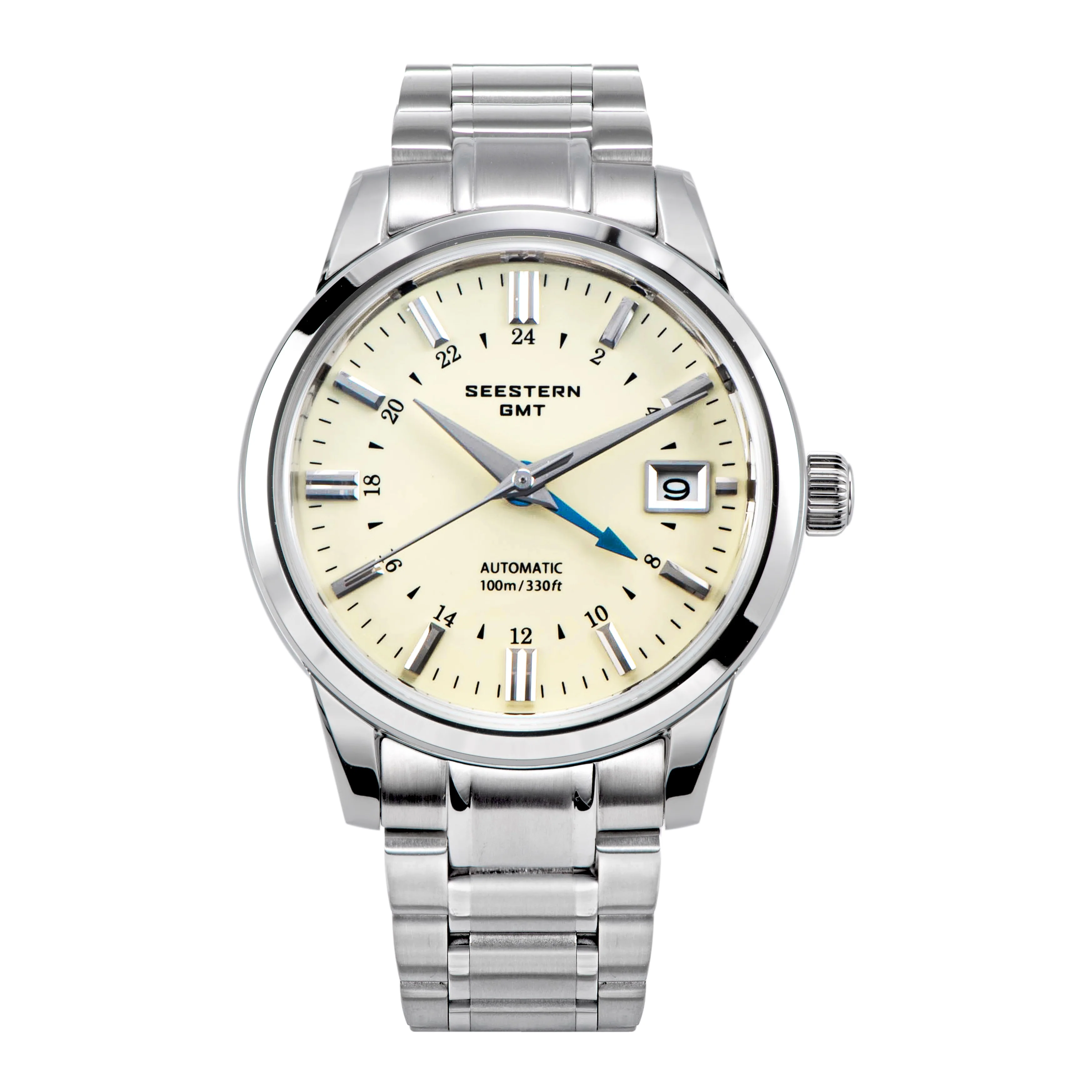 Sugess Seestern S446 GMT Watch Creamy Dial (Seiko NH34 GMT movement)
