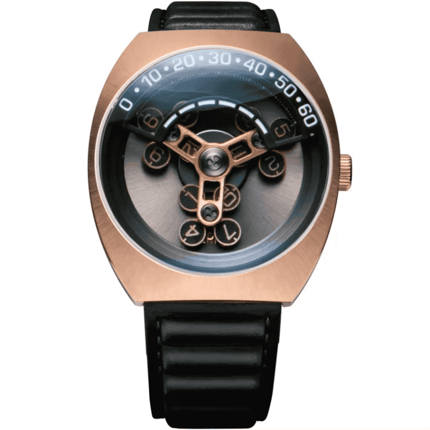 Xeric Scrambler Automatic Wandering Hour Rose Gold Gunmetal