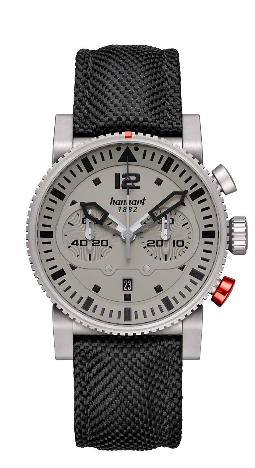 Hanhart PRIMUS Monochrome Pilot, 44 mm