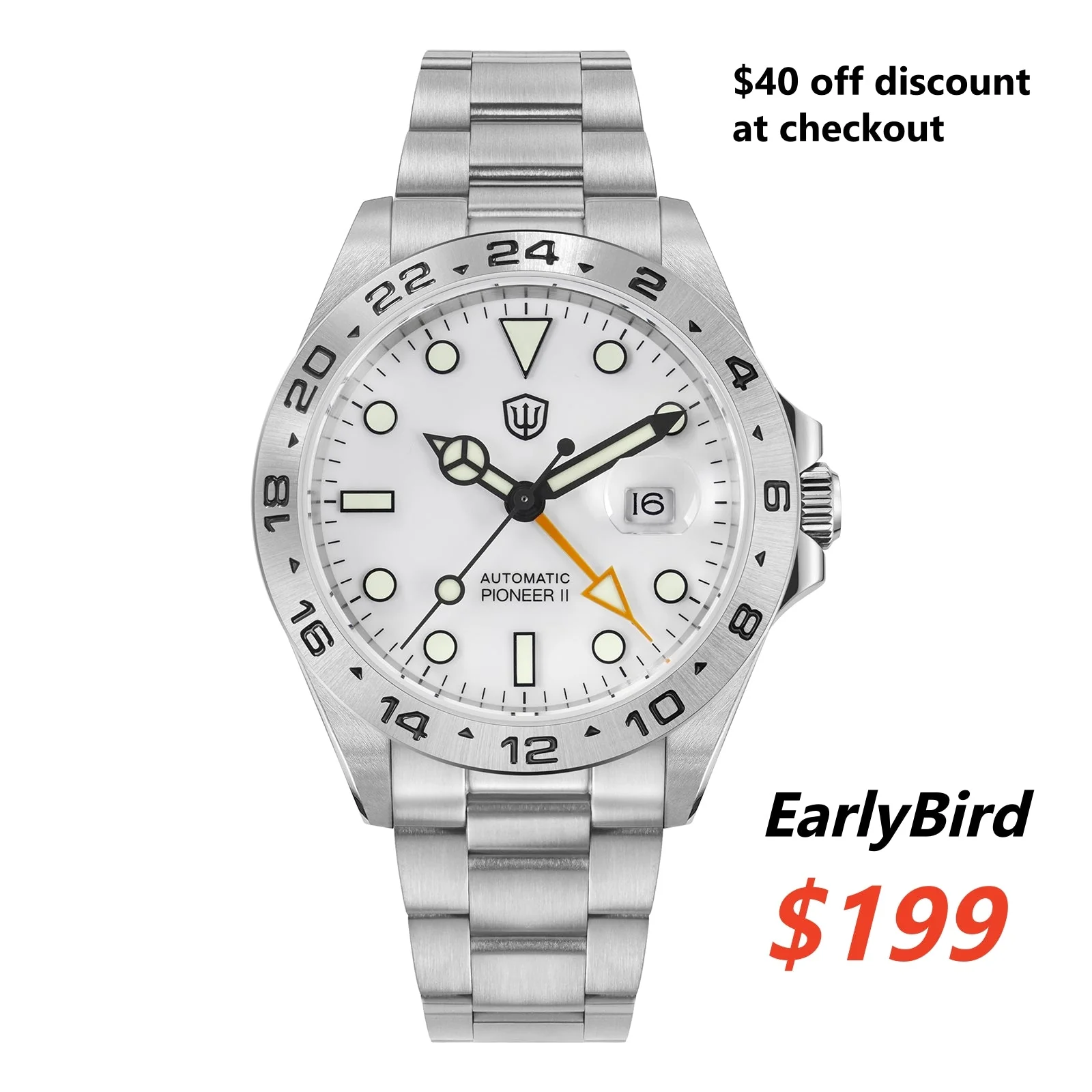 Thorn Watchdives WD1993 40mm 6460 GMT Watch