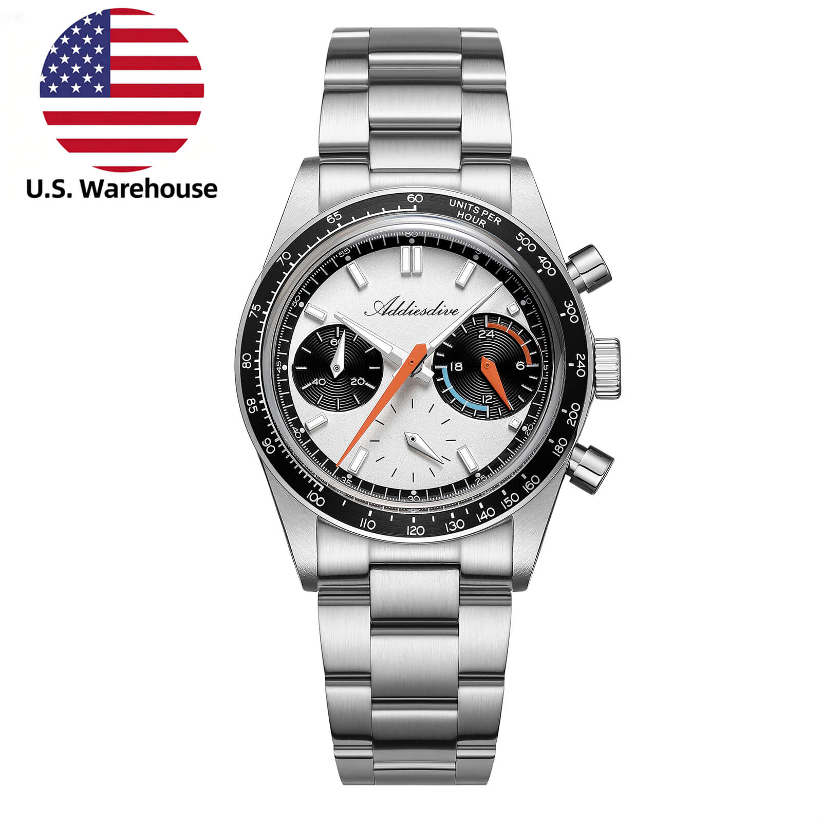 Addiesdive U.S. Warehouse -ADDIESDIVE 37mm VK63 Racing Chronograph Quartz Watch AD2539