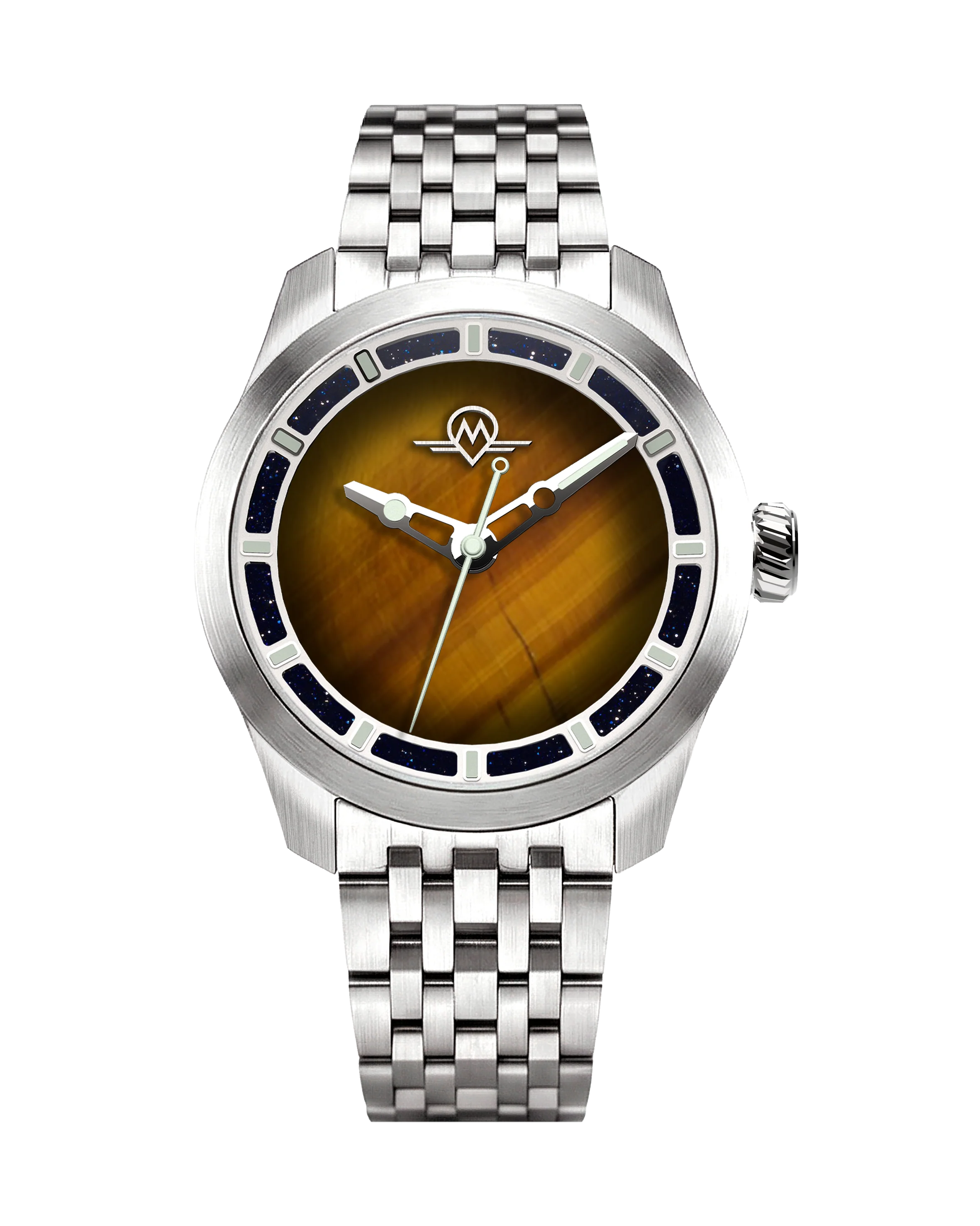 Monro MONRO LUNA ADVENTURE MLA-PTB PLANET TIGERS EYE, 9039 Automatic Watch, 39mm Stainless Steel