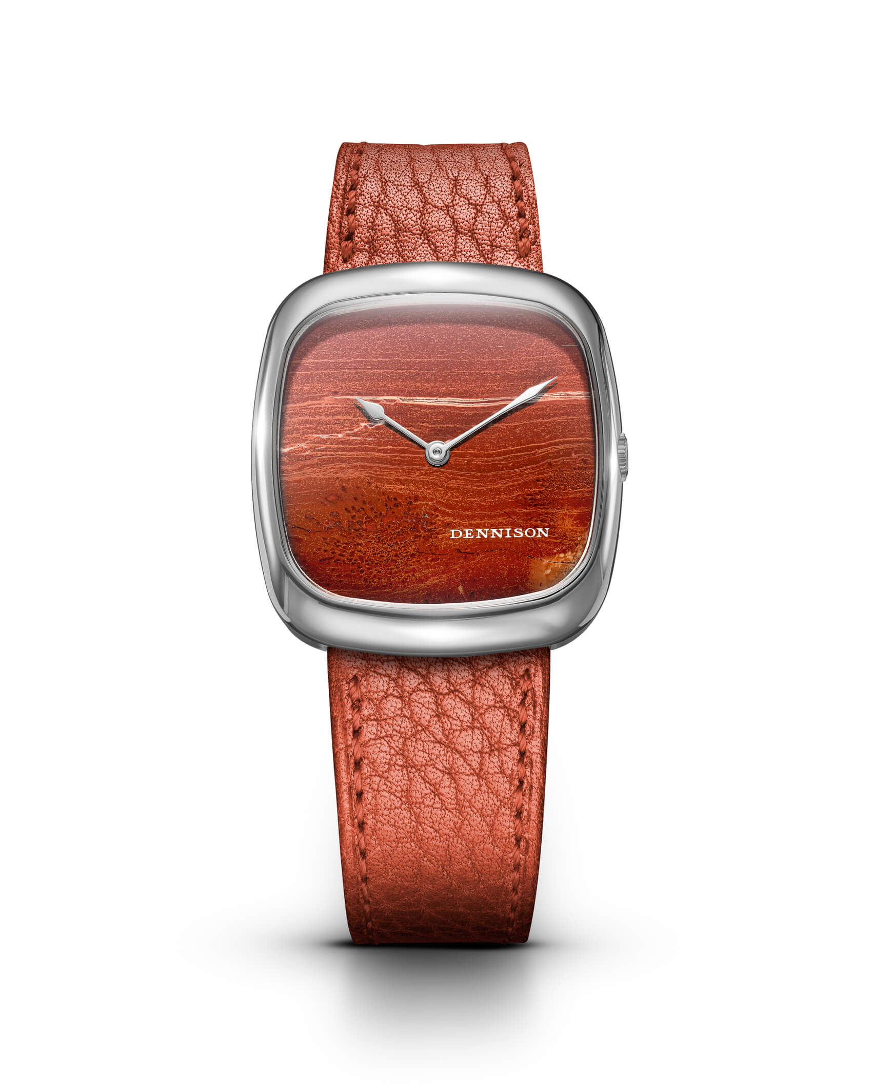 Dennison Natural Red Agate Stone In Steel
