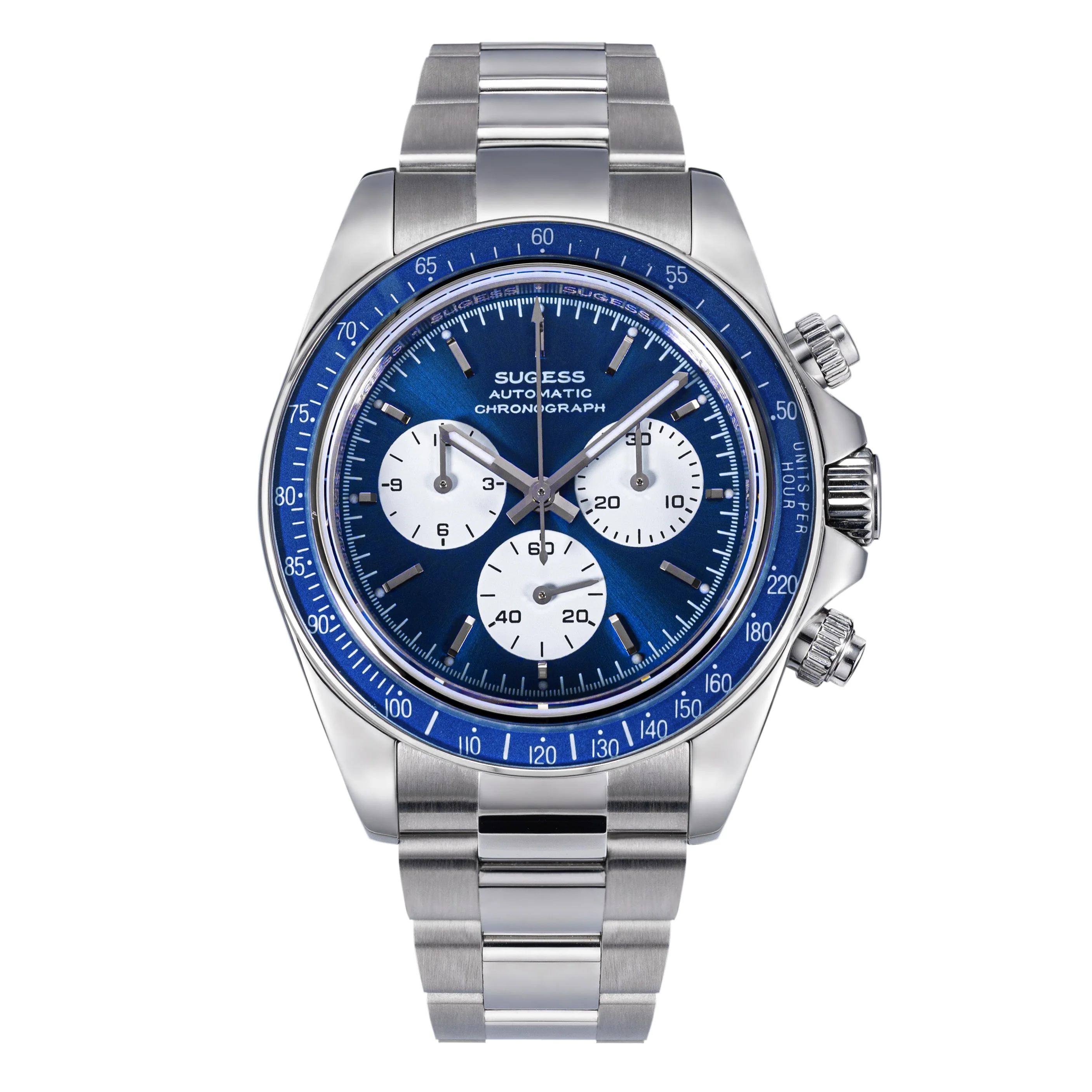 Sugess Seestern S473 Automatic Chronograph Sapphire Bezel Blue Dial