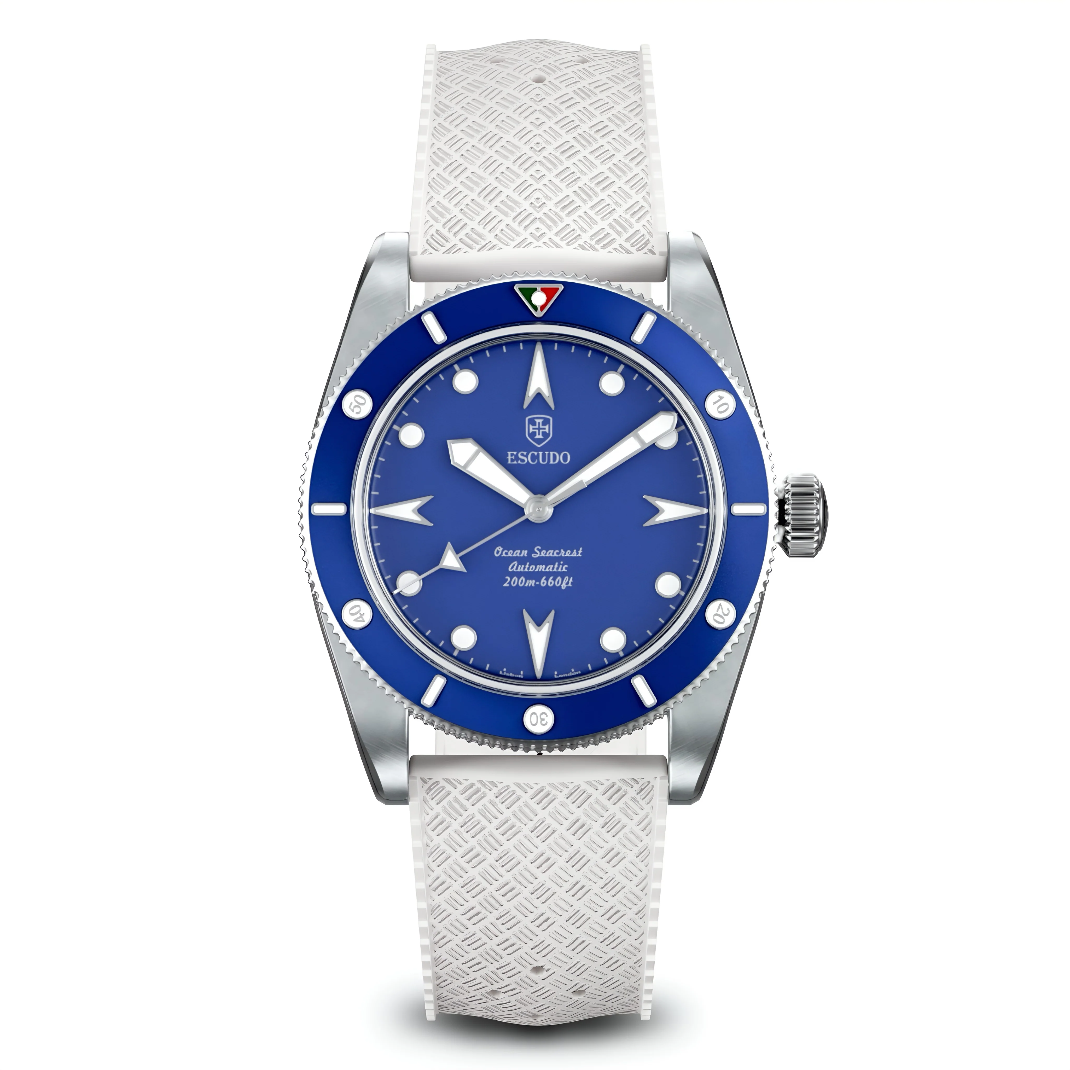 Escudo Watches Azul - White FKM Rubber - 39mm
