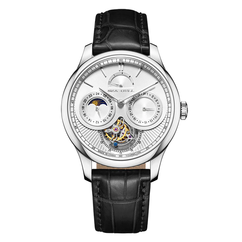 Sea-Gull Artisan Heritage Series Multifunction Celestial Calendar Power Reserve Indicator Eccentric Tourbillon 41mm