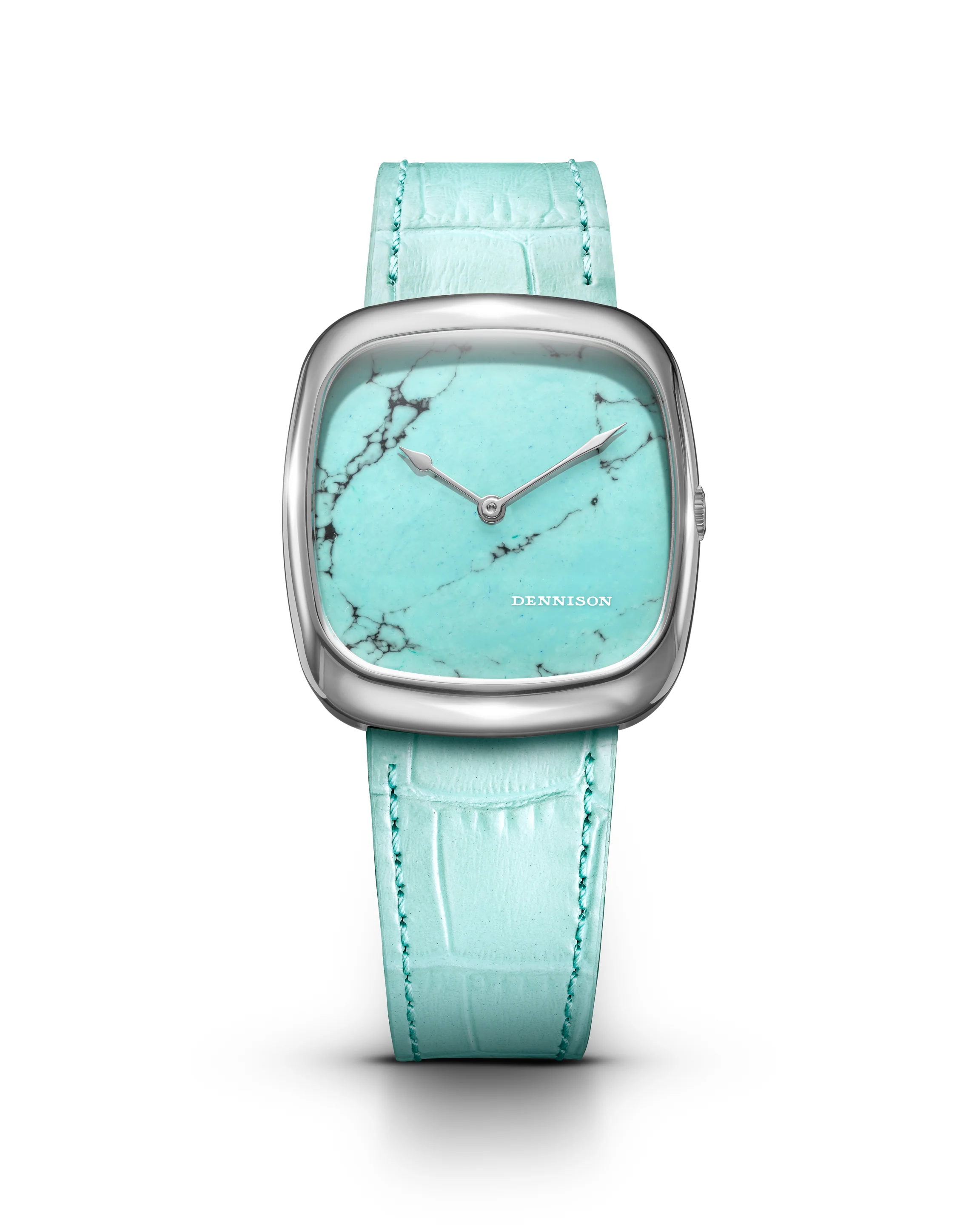 Dennison Natural Turquoise Stone In Steel