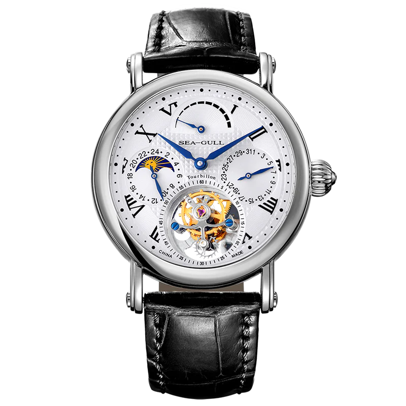Sea-Gull Artisan Heritage Series Multifunction Celestial Calendar Power Reserve Indicator Eccentric Tourbillon 39mm