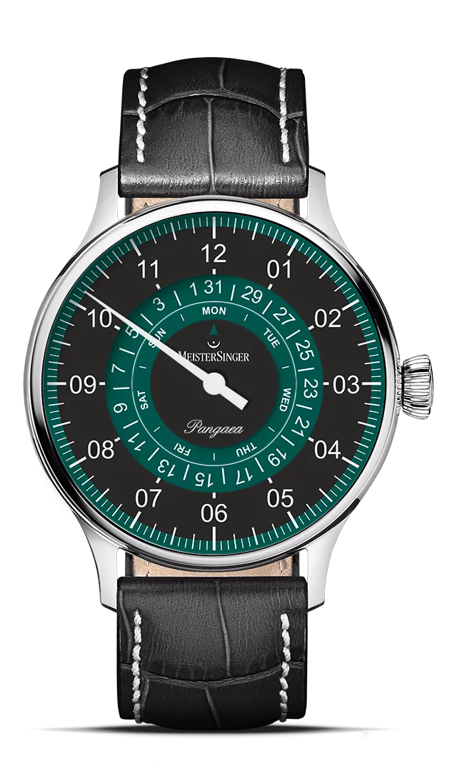 MeisterSinger Pangaea Day Date – Schwarz mit Petrol
