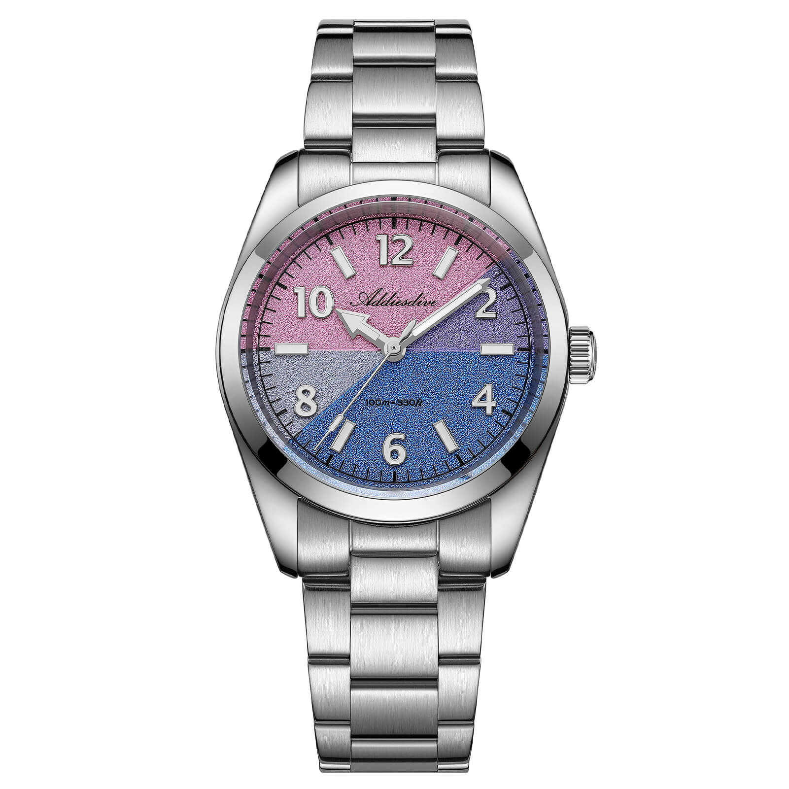 Addiesdive 🔥New Arrival🔥ADDIESDIVE 36mm Color Block Dial Quartz Watch AD2555 Sapphire Crystal