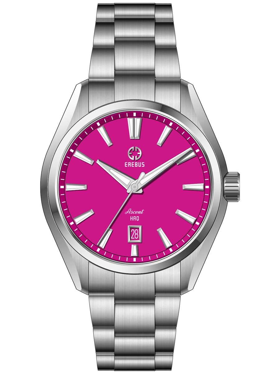 Erebus Watches ASCENT HAQ 41 Pink Enamel