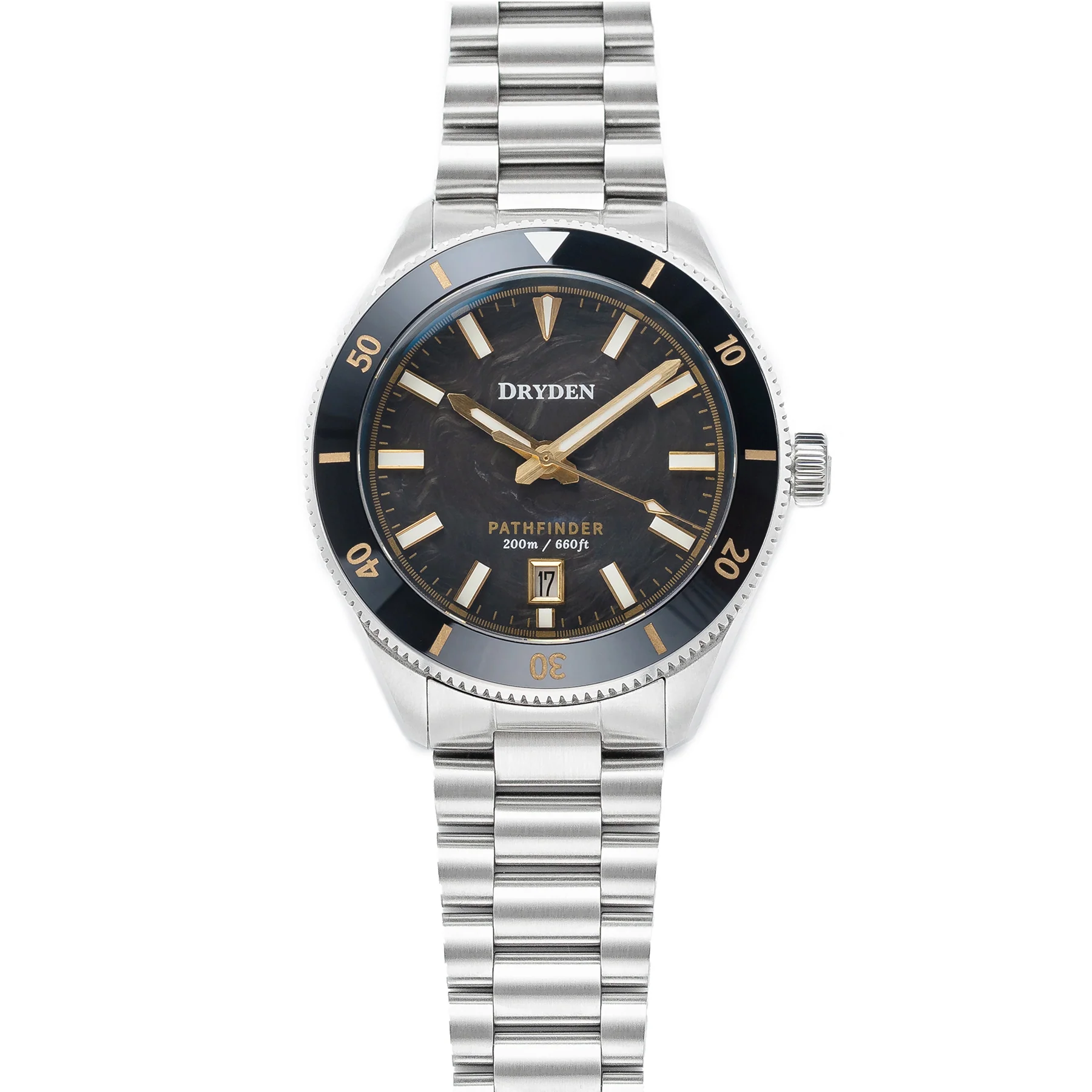 Dryden Watch Company Dryden Pathfinder 41mm Automatic Dive Watch - Forged Carbon