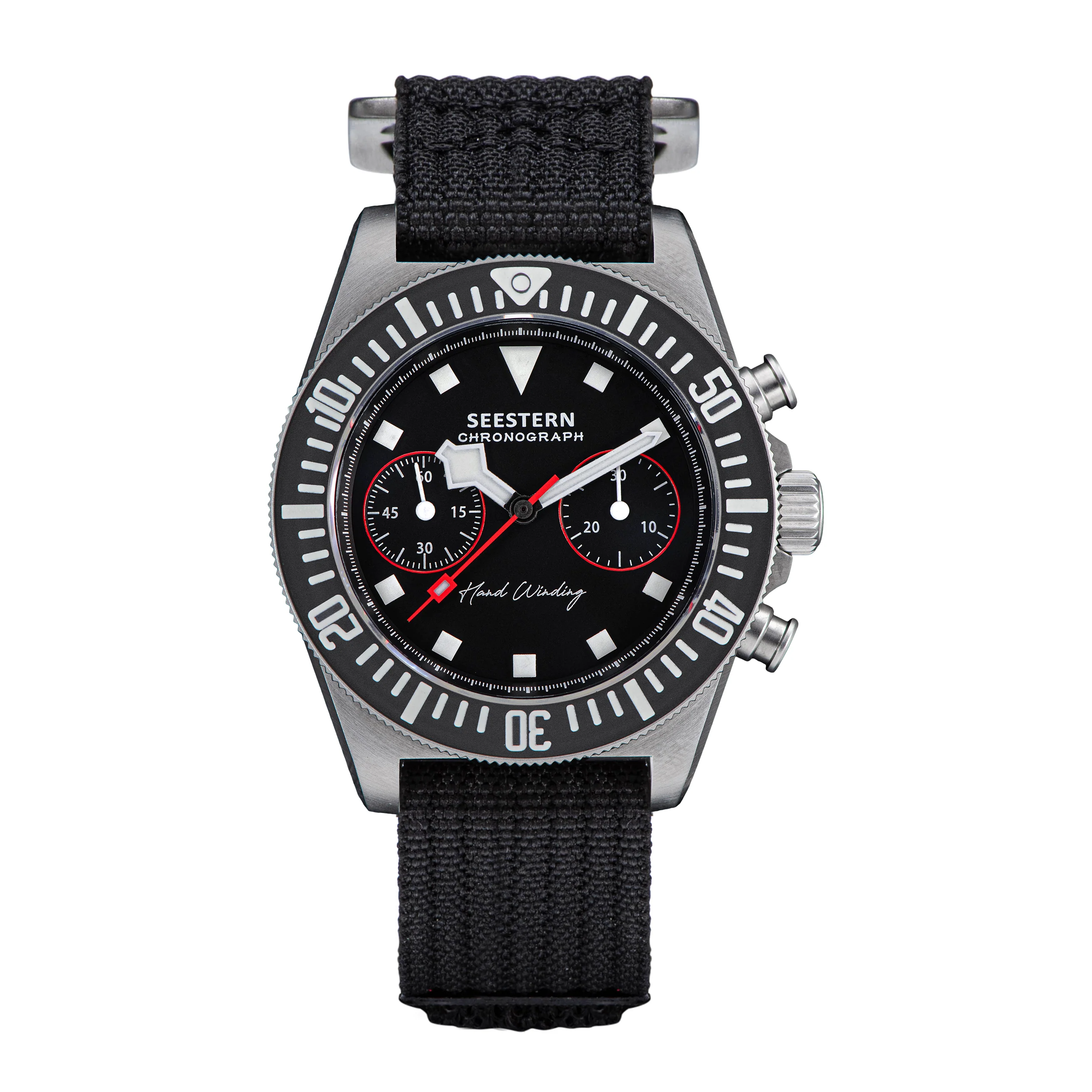 Sugess Seestern Chrono S445 Chronograph Black Dial ST19 Movement