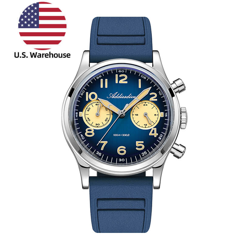Addiesdive U.S. Warehouse -ADDIESDIVE 38mm VK64 Chronograph Watch AD2516
