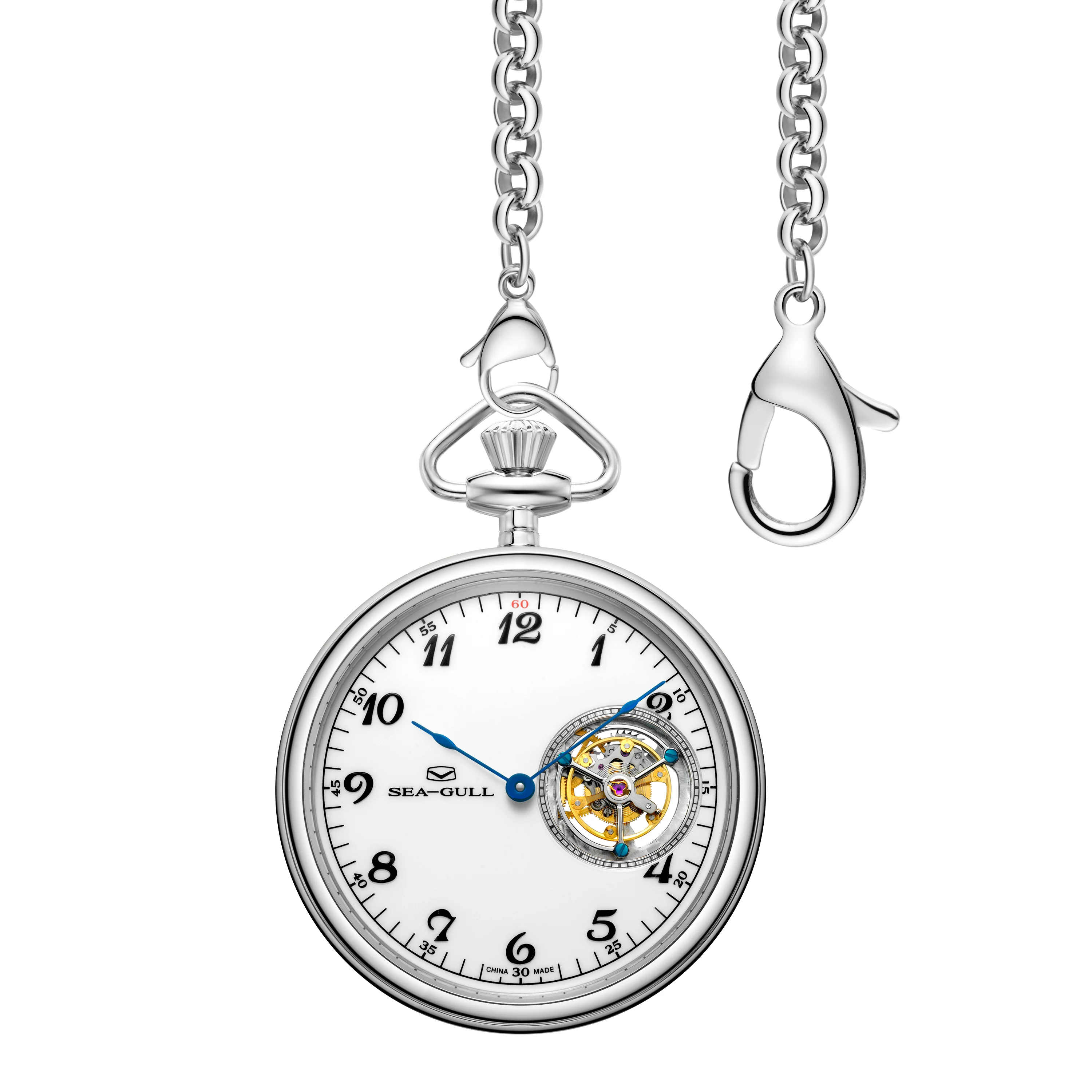 Sea-Gull Tourbillon Arabic Numerals Pocket Watch 47mm