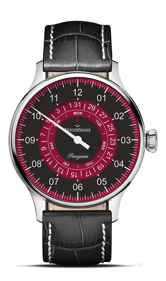MeisterSinger Pangaea Day Date – Schwarz mit Bordeaux