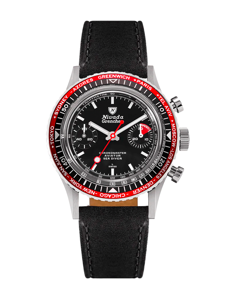 Nivada Grenchen White Lollipop Manual INTER.BEZEL