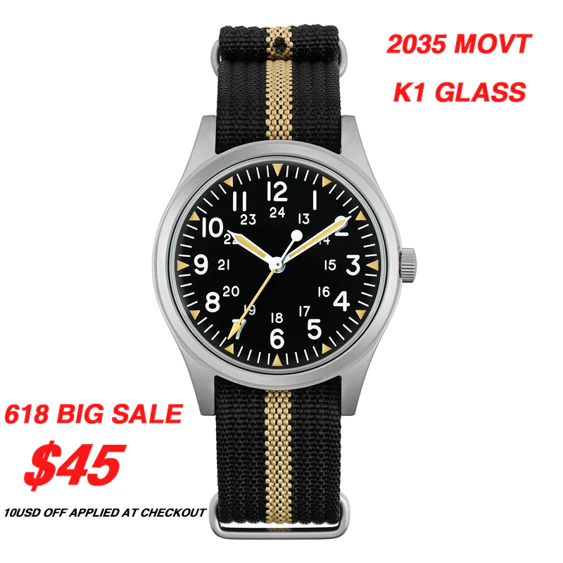 Militado Militado 36mm Bubble Crystal Militady Watch Super 2035 Movt ML07C