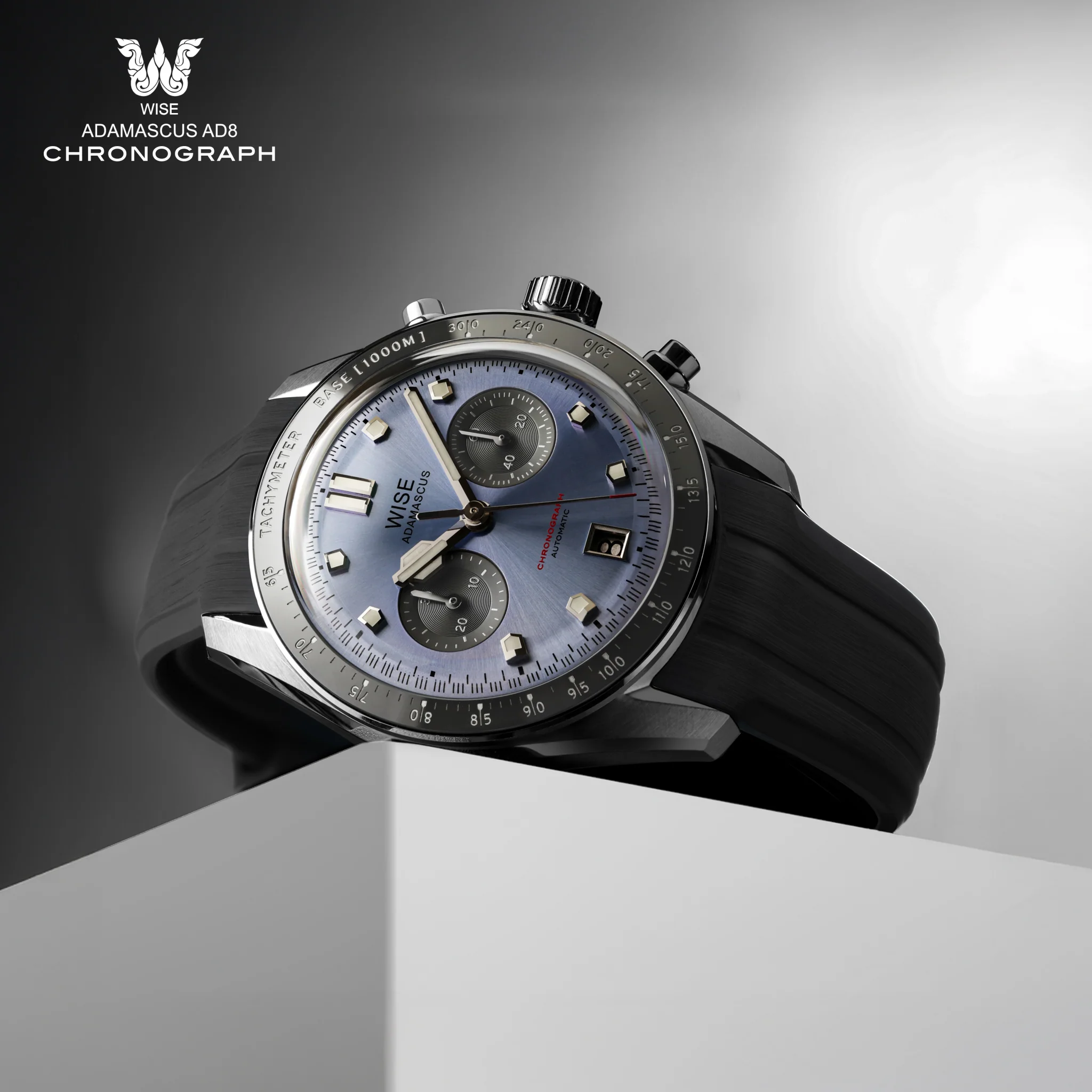 WISE ADAMASCUS AD8 Chronograph Light Blue-Grey