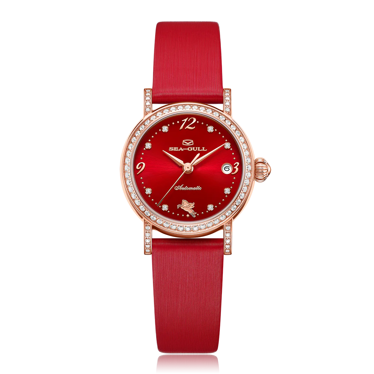 Sea-Gull Year Of The Horse Special Edition Small Dial Diamond Set Lady Dress Watch 27mm